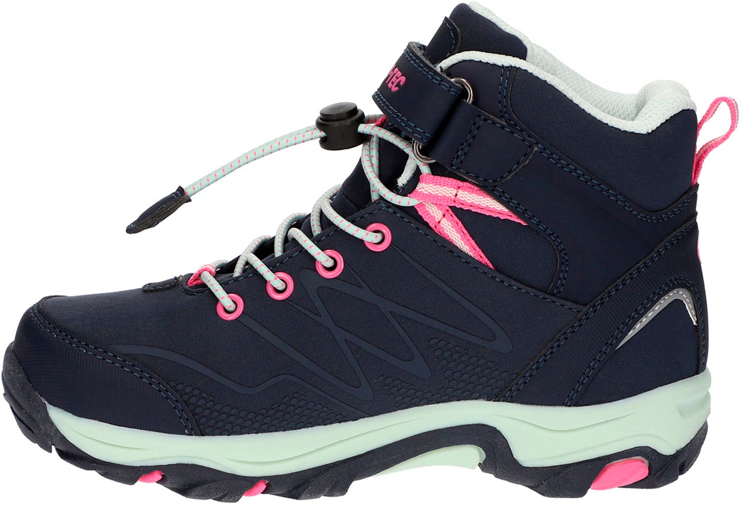 Hi-Tec Outdoorschuh »Hi-Tec Blackout Mid Wp Jrg«, Klett-/Schnürkombination, wasserdicht