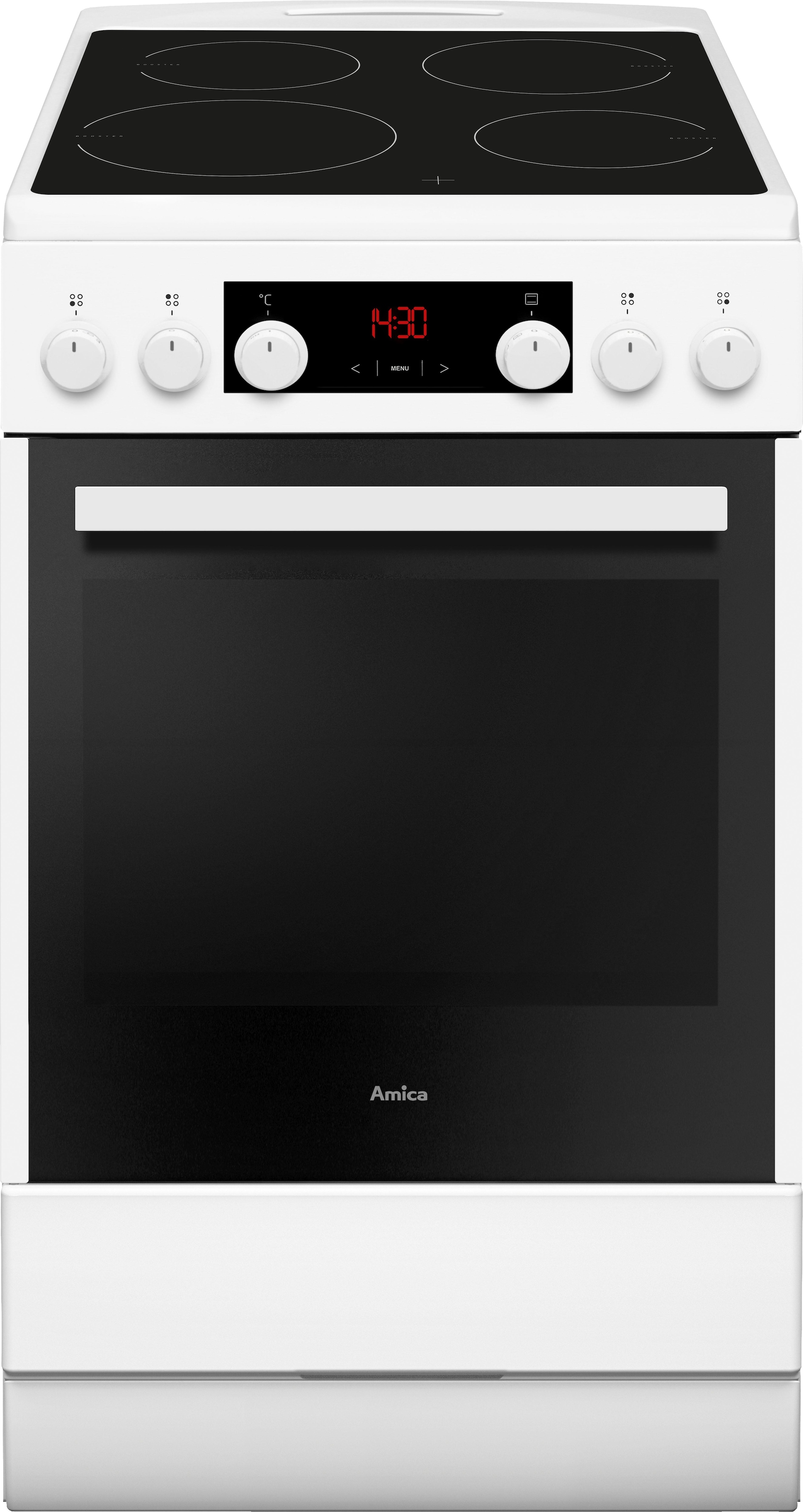 Amica Induktions-Standherd »SHI 905 100 W«, SHI 905 100 W, Steam Clean, RapidWarmUp-Funktion