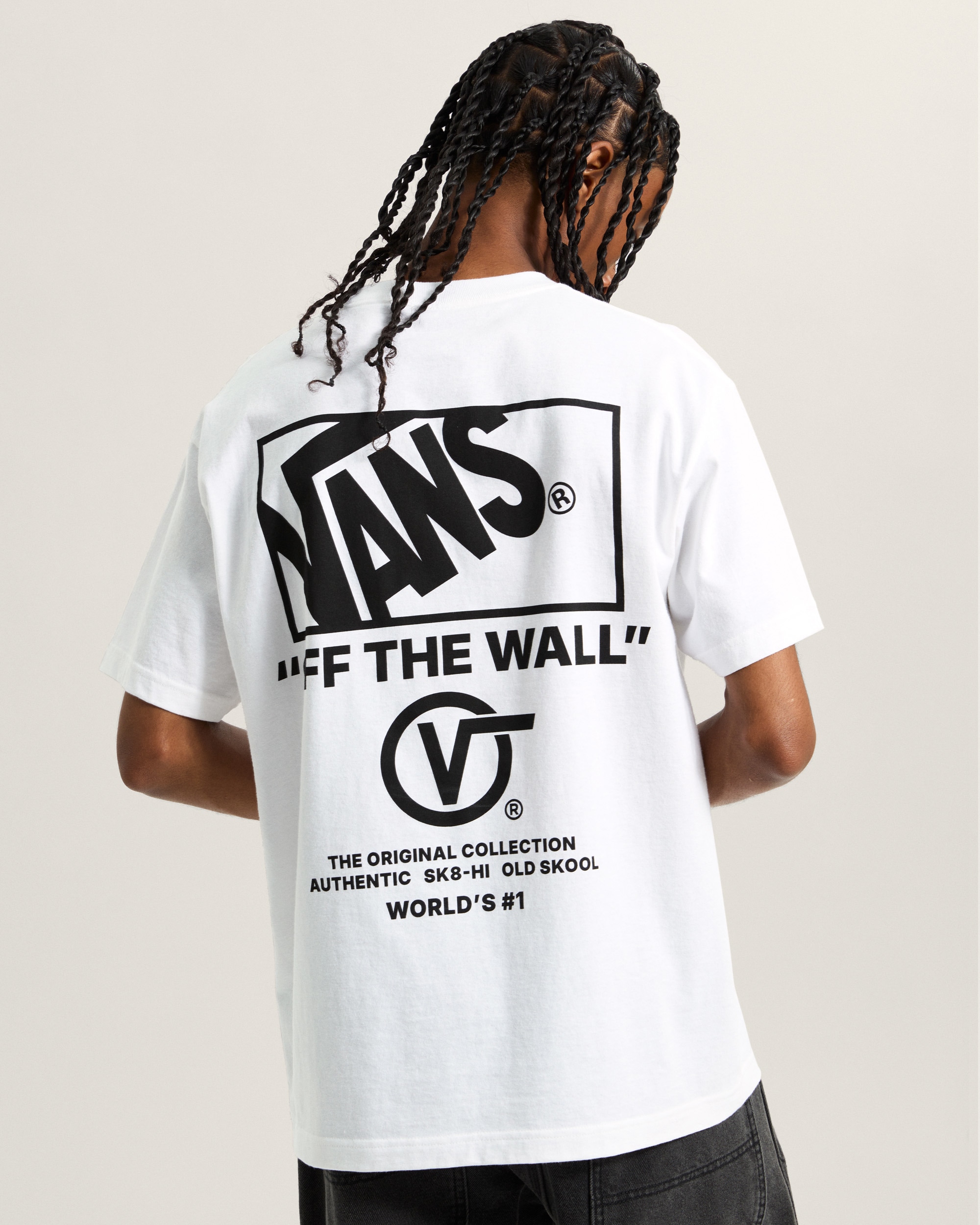 Vans T-Shirt »Stacked Hi SS Tee« Kurzarm, für Erwachsene, aus Baumwolle, mit Front- und Rückendruck