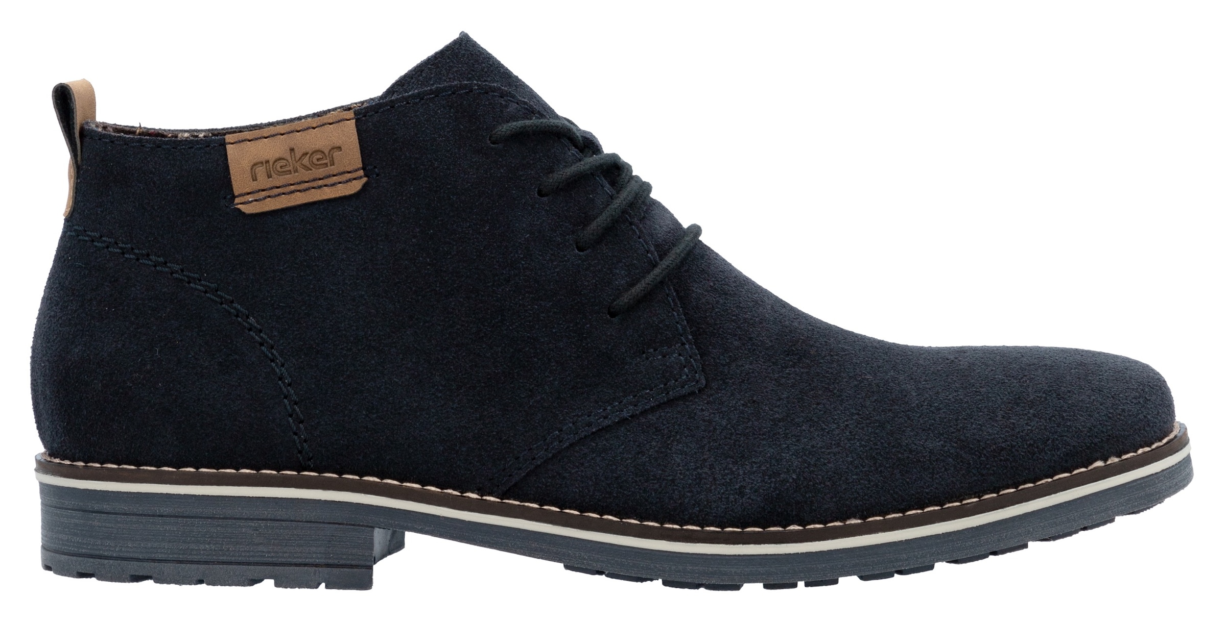 Rieker Schnürstiefelette, mit kariertem Innenfutter