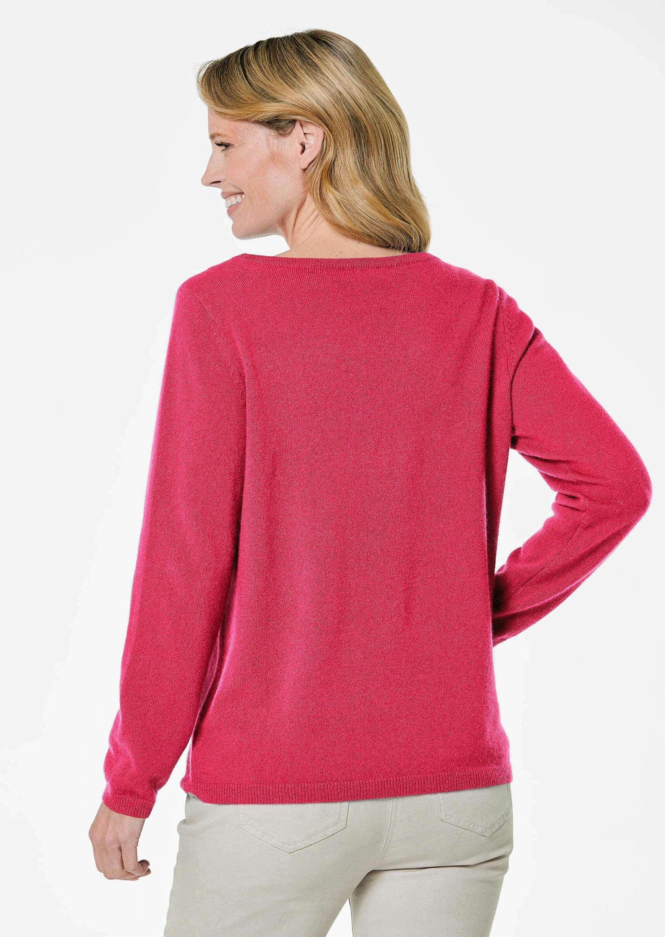 GOLDNER Strickpullover »Kurzgröße Feinstrickshirt mit U-Boot-Ausschnitt« keine/nicht relevant