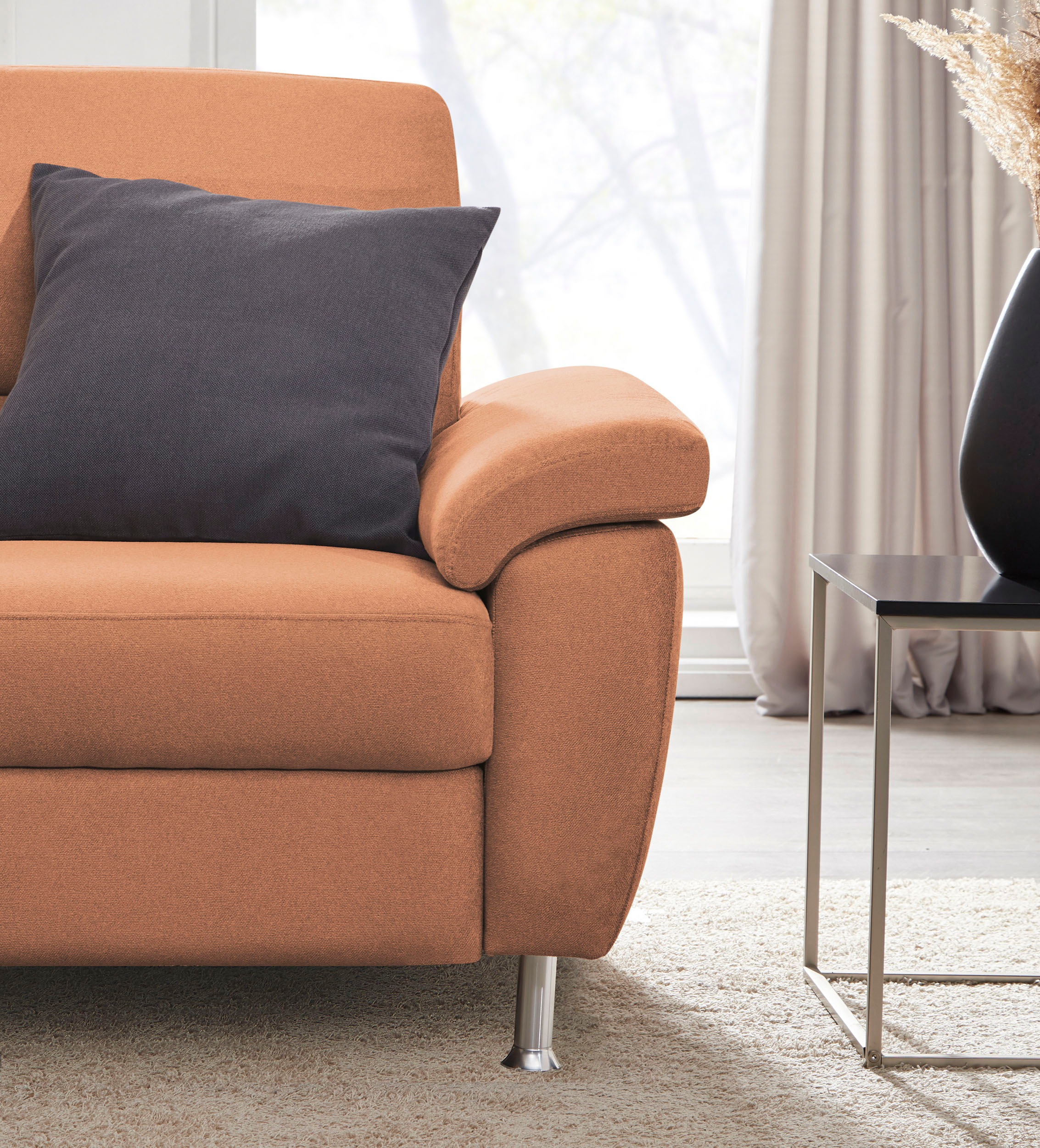 CALIZZA INTERIORS Ecksofa »Onyx L-Form«, Recamiere links oder rechts, wahlweise mit Bettfunktion, Breite 270 cm