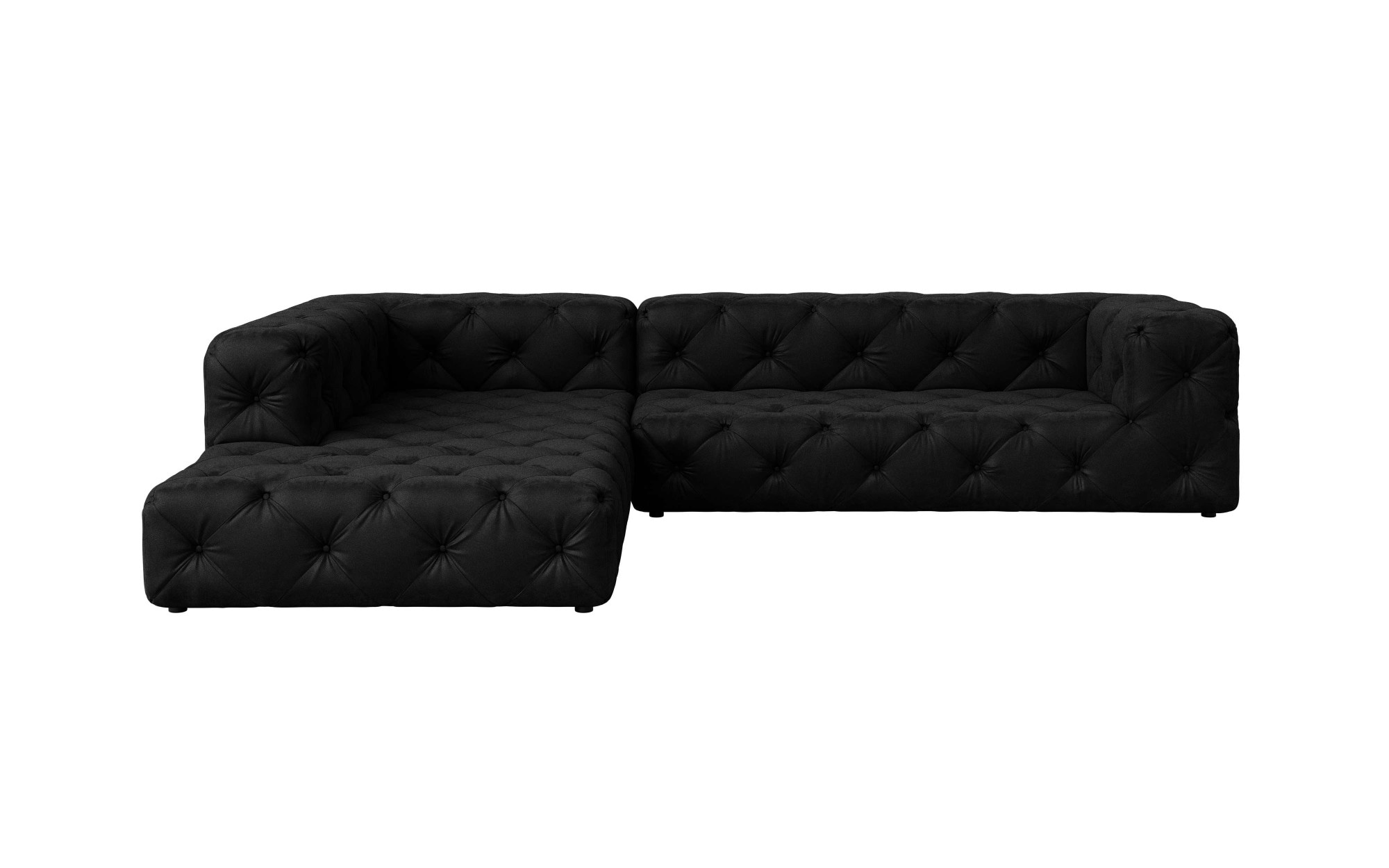 Places of Style Ecksofa »FOLLINA«, L-Form, mit klassischer Chesterfield-Knopfheftung