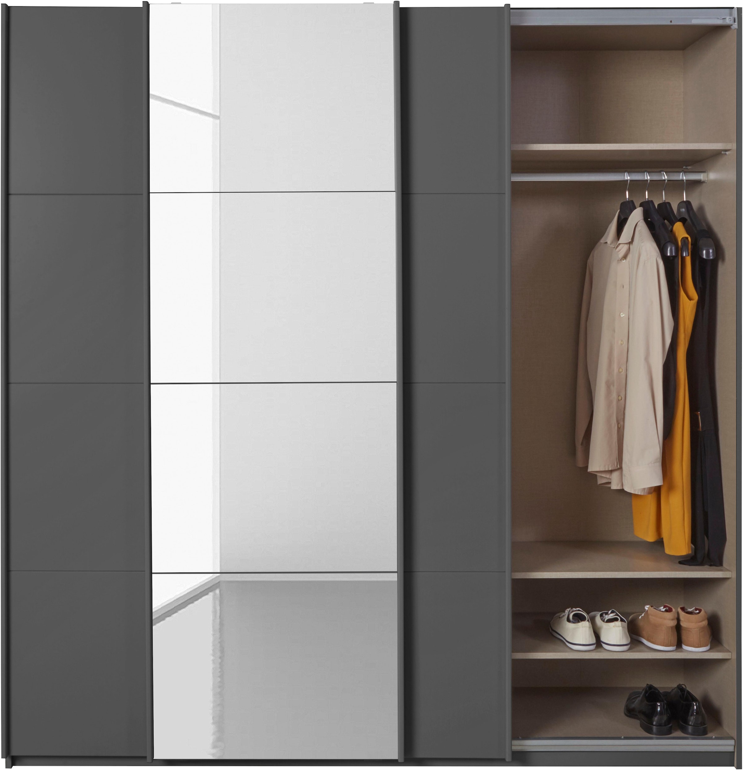 rauch Schwebetürenschrank »Kleiderschrank Schrank Garderobe Wäscheschrank BESTSELLER KEPAN« inkl. Schubladen-Einsatz und extra Einlegeböden MADE IN GERMANY