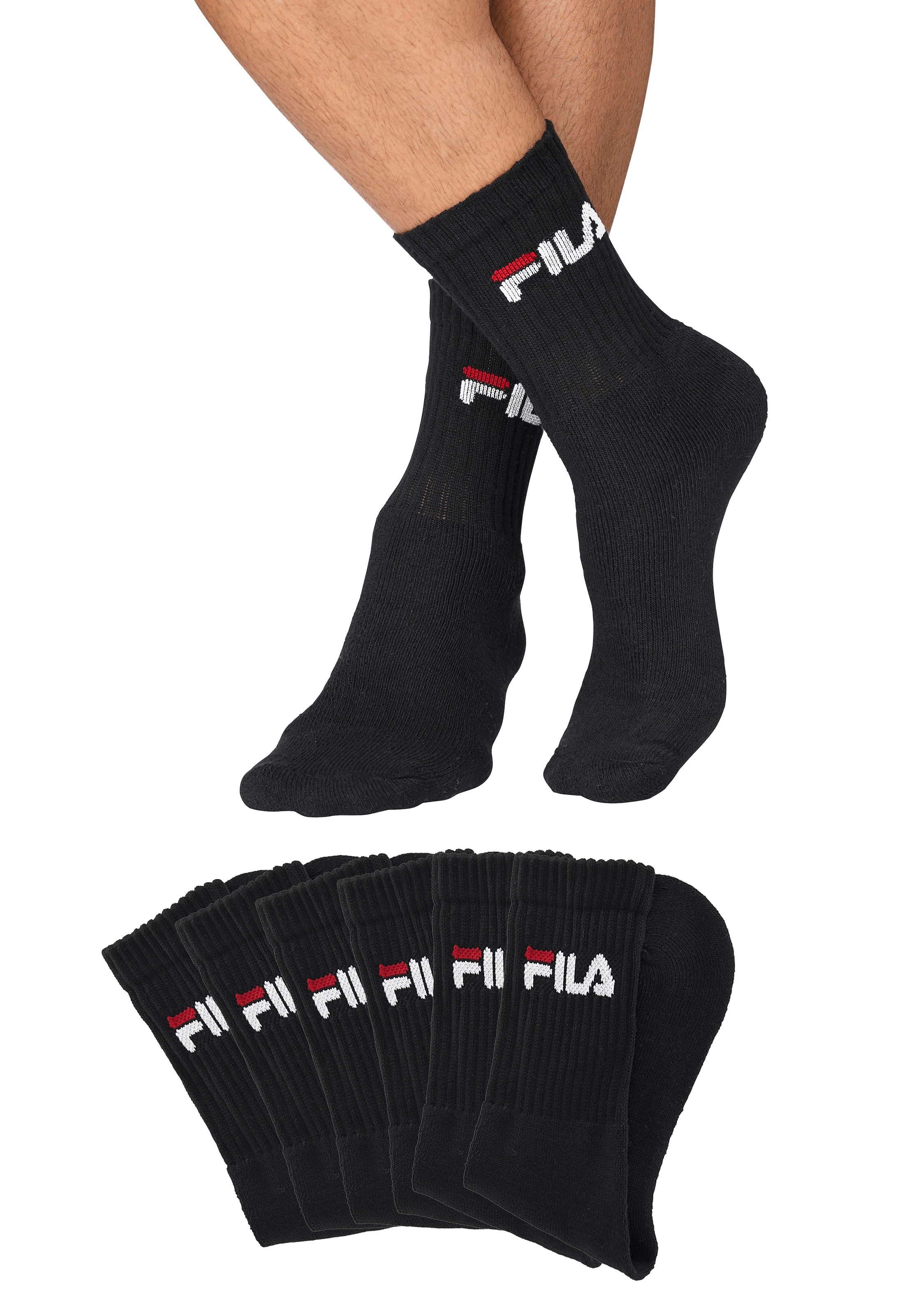 online Tennissocken, Fila (6 Paar), OTTO bei Logo eingestricktem mit