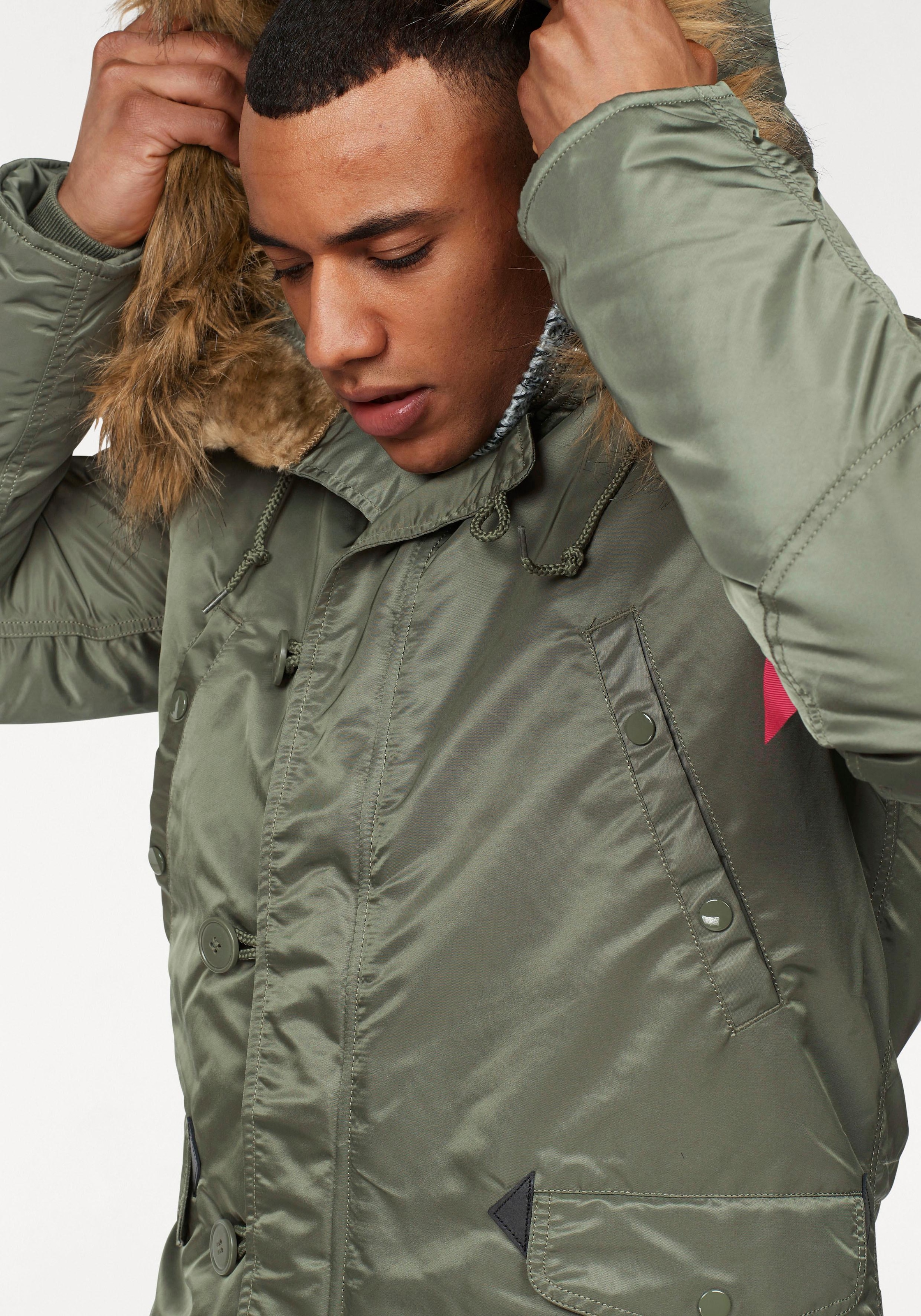 Alpha Industries Parka »N3B VF 59«, mit Kapuze, mit abnehmbarem Kunstfellkragen