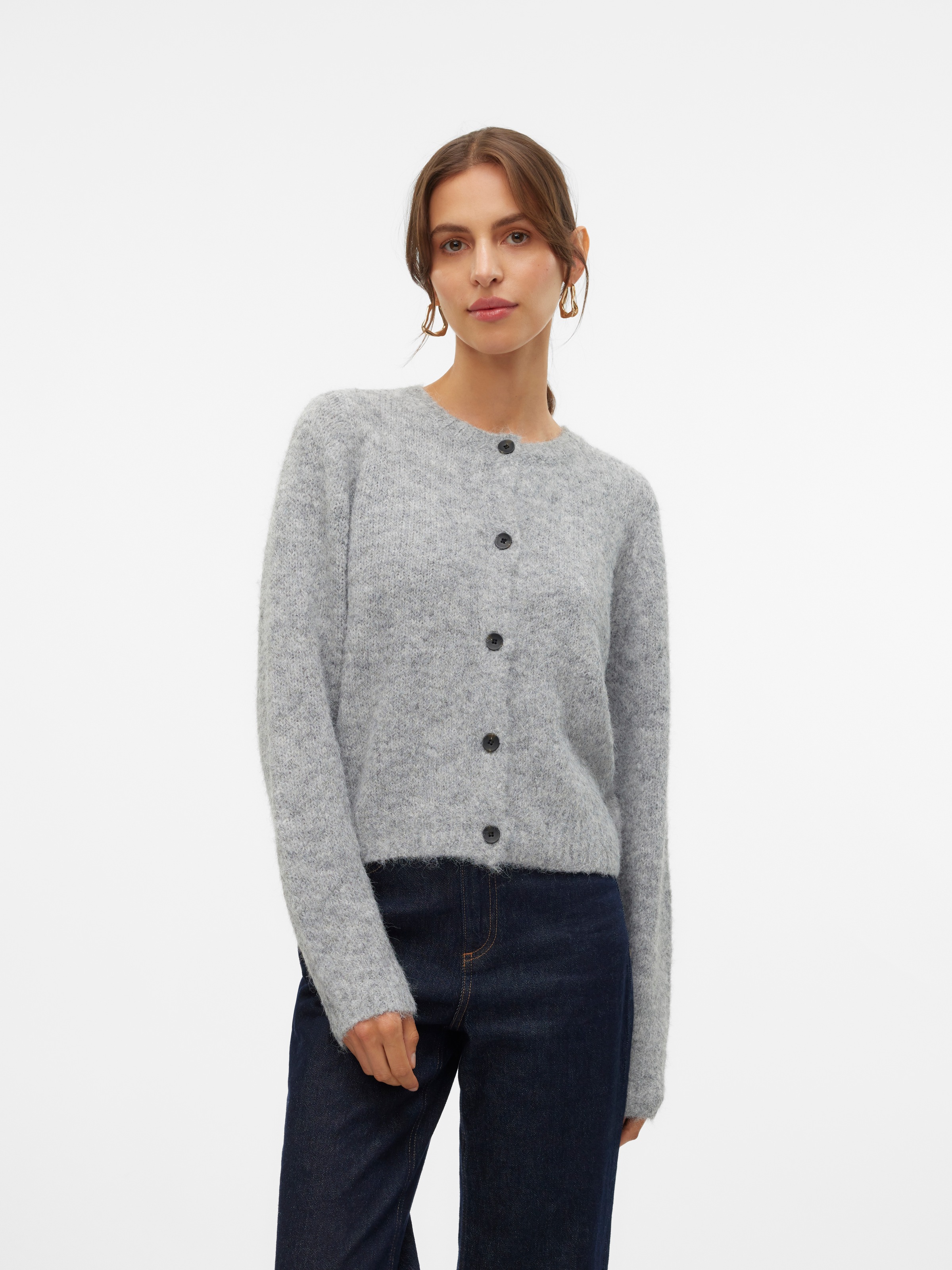 Vero Moda Strickjacke »VMNOVAH LS O-NECK BUTTON CARDI GA NOOS«