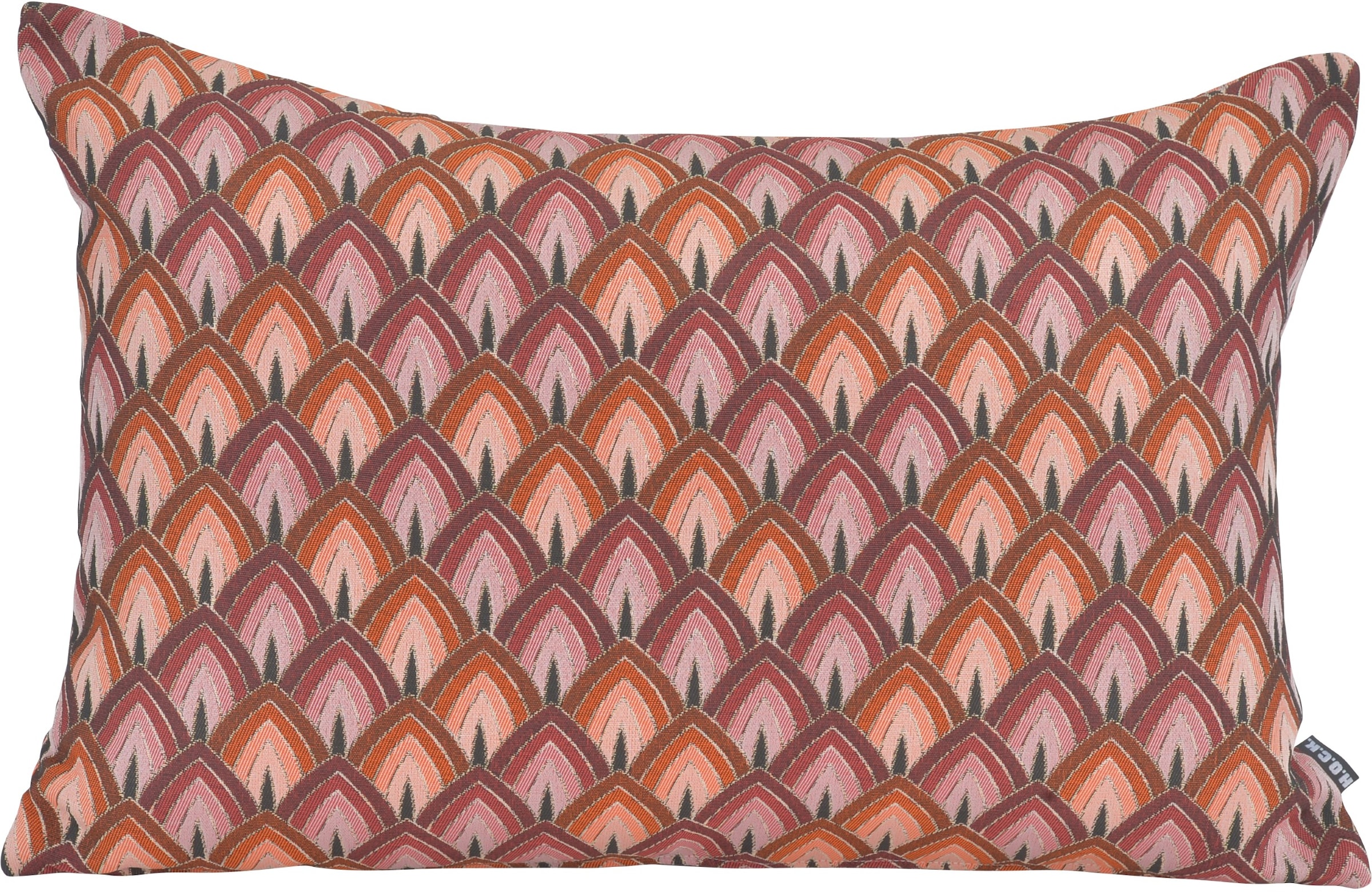 H.O.C.K. Dekokissen »Marta« Sofakissen inkl. Füllung, 50x50cm, Dekokissen, Fächer-Muster