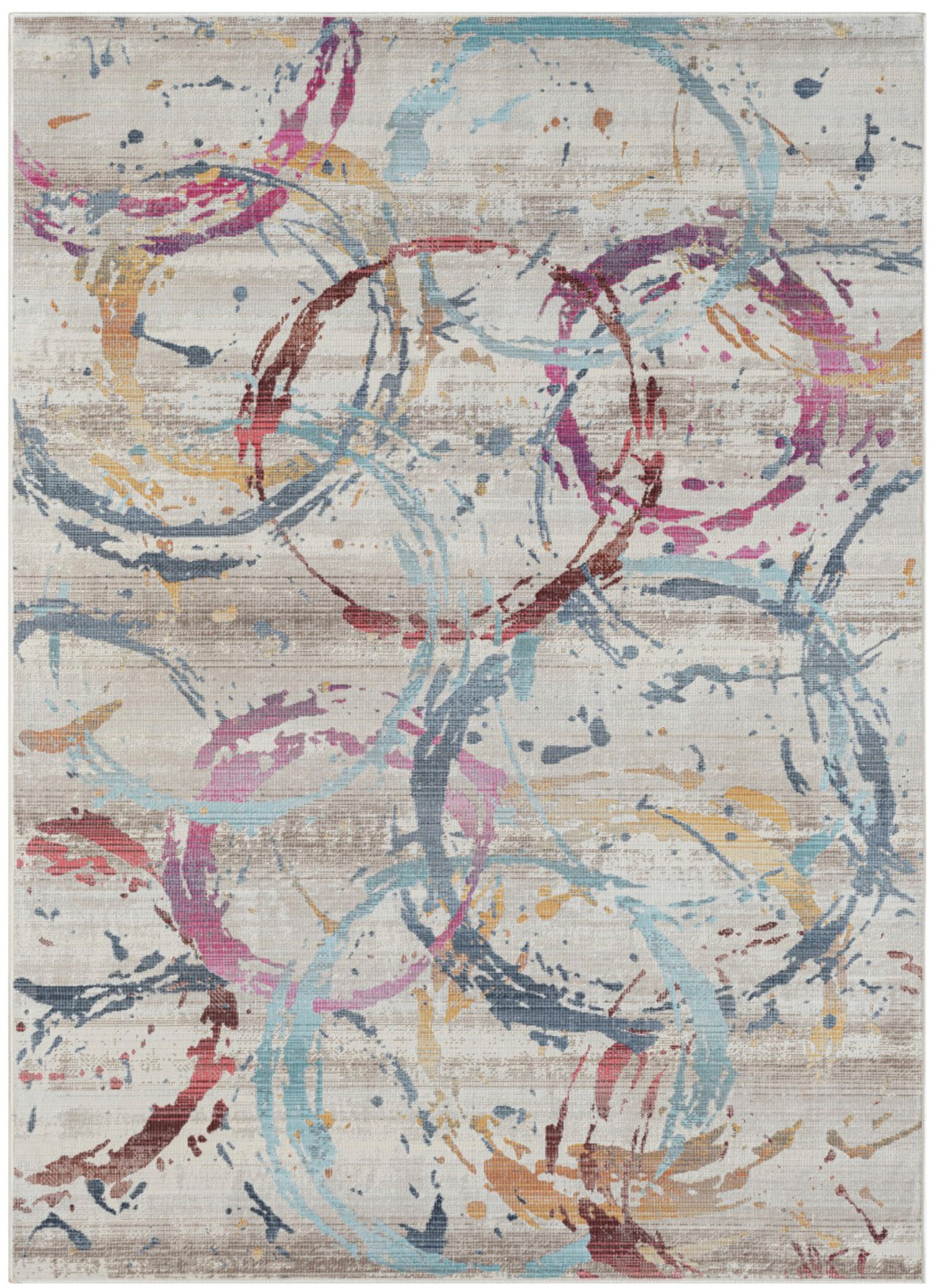 Myflair Möbel & Accessoires Teppich »Aurora 5« rechteckig 2 mm Höhe Flachgewebe, im modernem Used Look, superflach, weich durch Microfaser