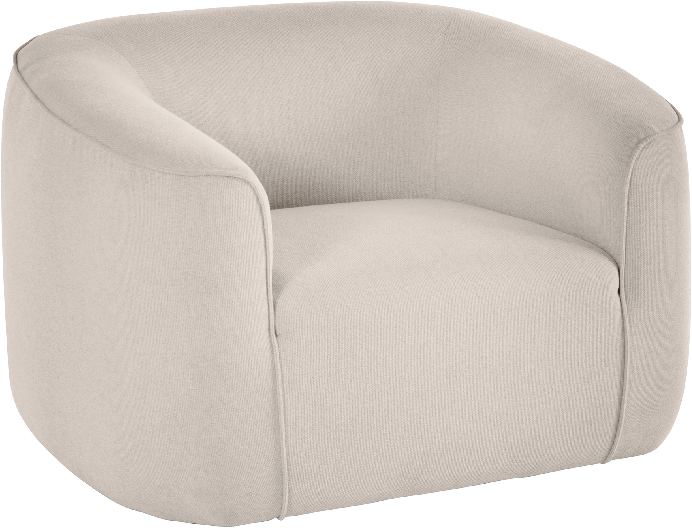 LeGer Home by Lena Gercke Sessel »LYZA Relaxsessel, Loungesessel, Maße B/T/H: 113/95/71 cm«, organische Form, mit Wellenunterfederung, gemütlich und modern