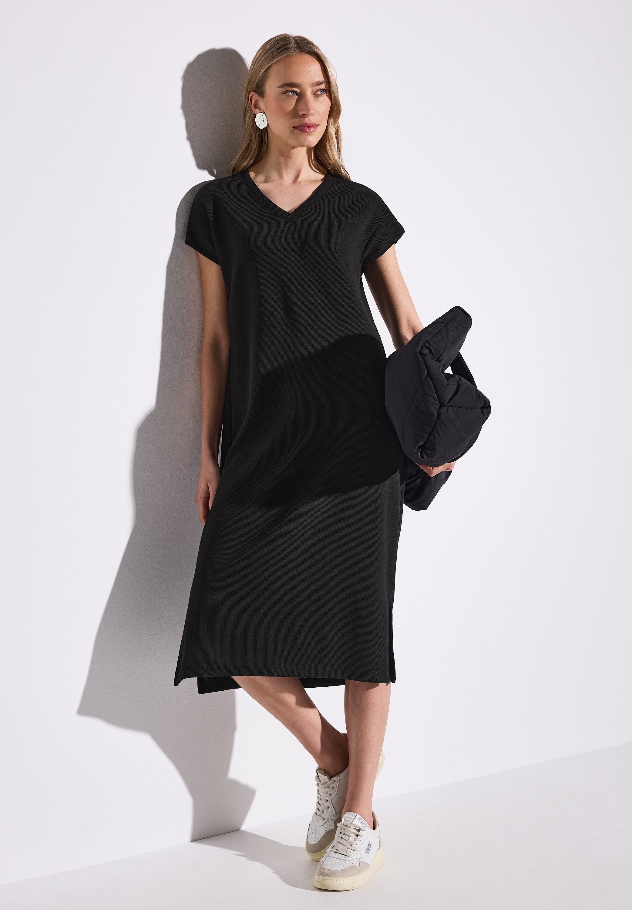 STREET ONE Midikleid, mit Rippstruktur