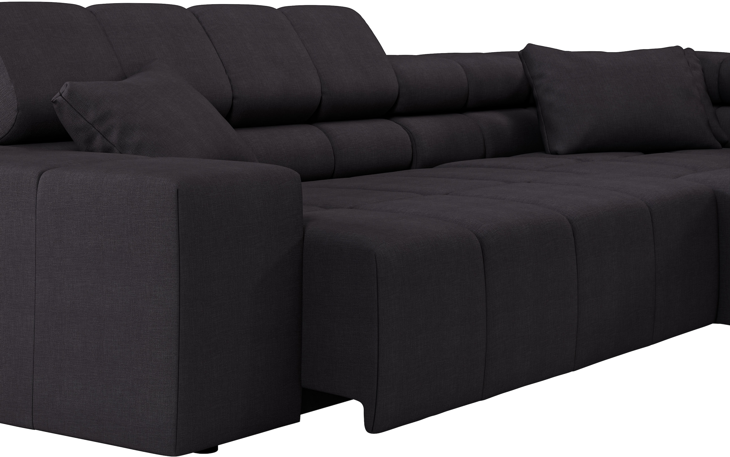 INOSIGN Ecksofa »Ancona incl. Kopfteilverstellung, Breite 319cm, L-Form«, wahlweise motorische Sitztiefenverstellung, auch in Cord + Easy Care