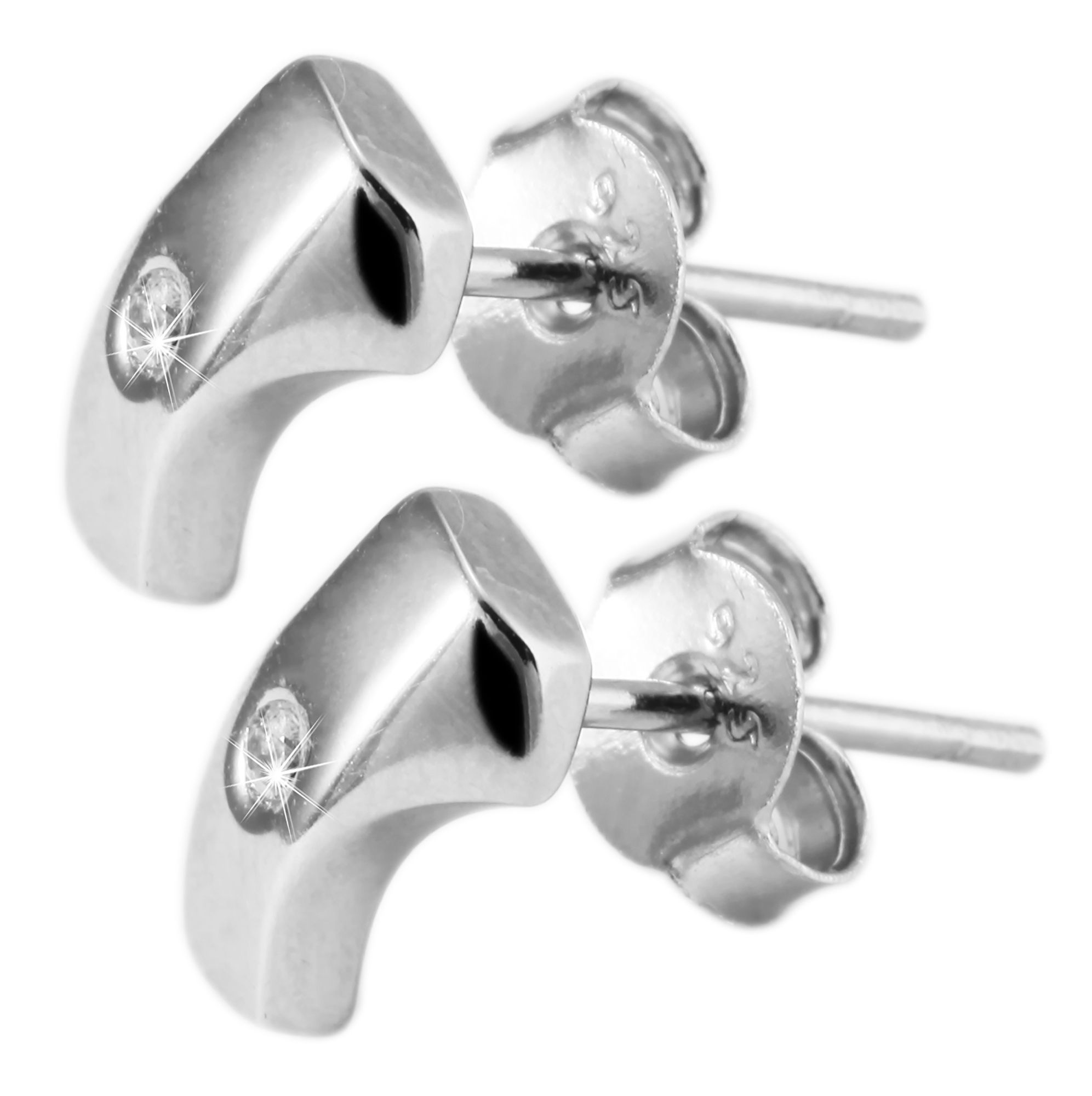Adelia´s Paar Ohrstecker »Damen Ohrringe ¿ Ohrstecker aus 925 Silber mit Zirkonia«
