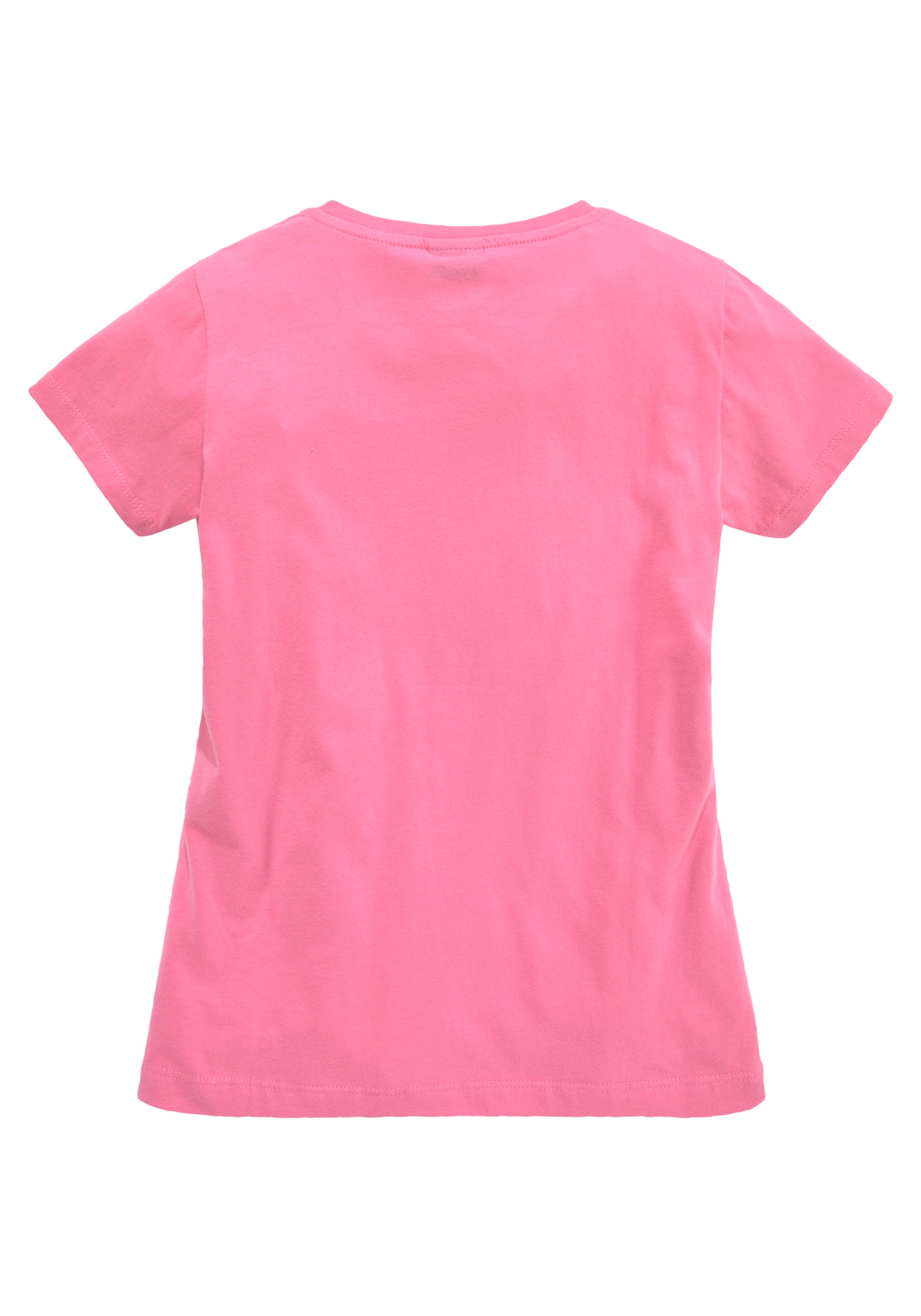 KIDSWORLD T-Shirt »mit Wendepailletten«, Kurzarm, Basic-Passform, mit Pailletten, bedruckt