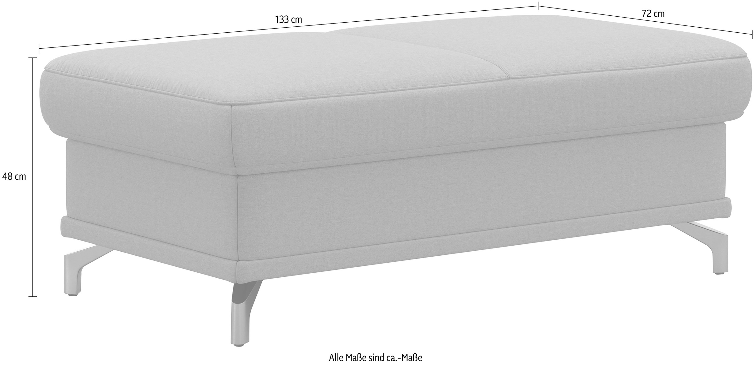sit&more Hocker »Cabrio, B: 113 cm« individuell zu kombinieren, Federkern