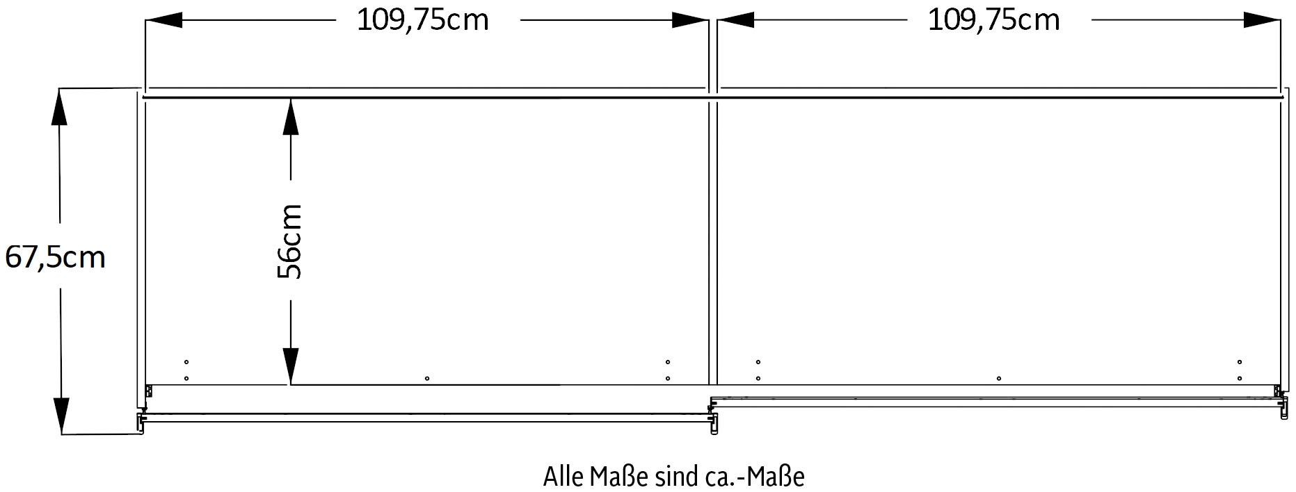 STAUD Schwebetürenschrank »Sinfonie Plus, edles Design in hochwertiger Qualität, Made in Germany«, Mit Spiegeltüre und vier verschiedenen Ausstattungsvarianten