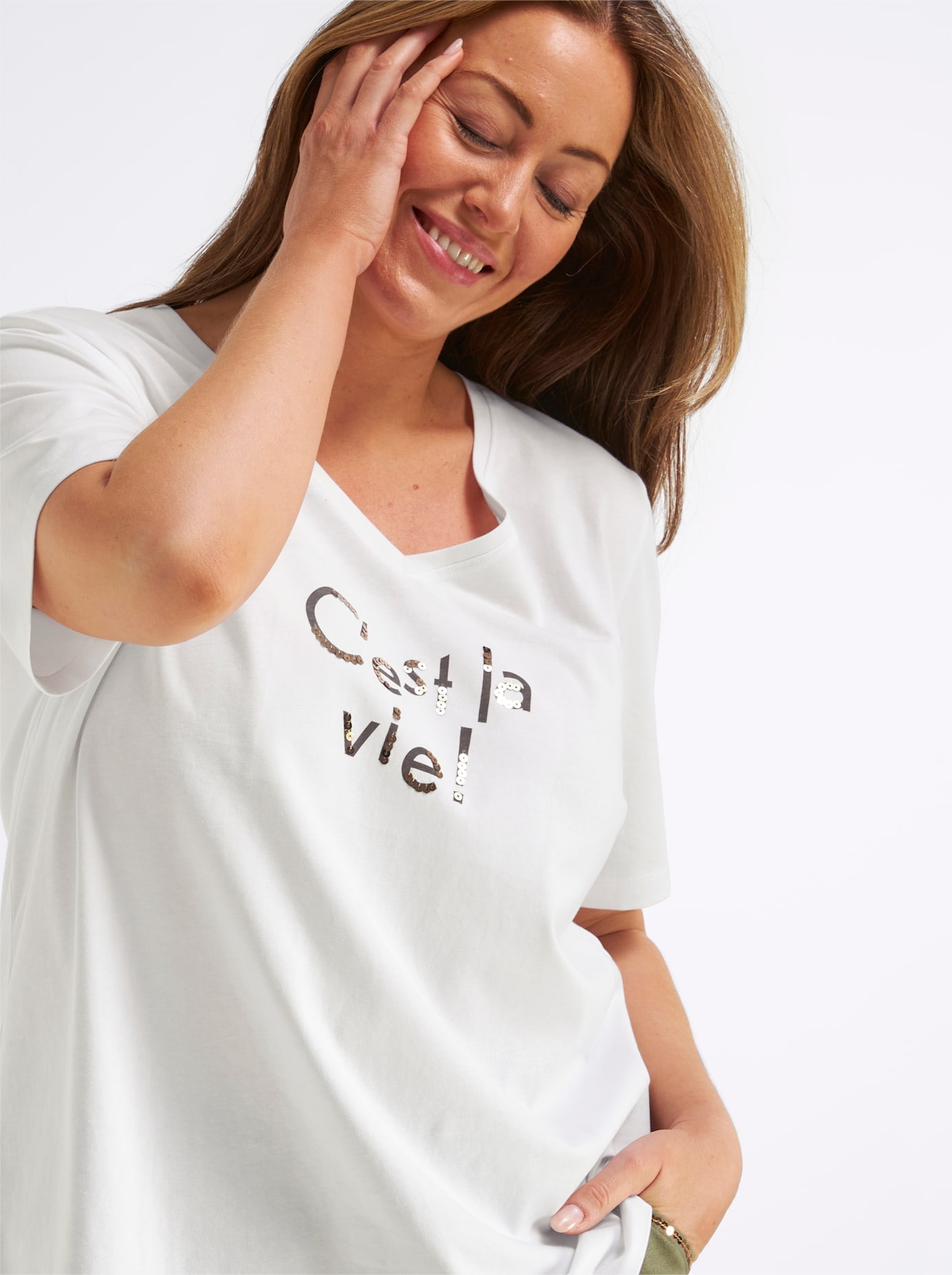 Sheego V-Shirt »Shirt« 1