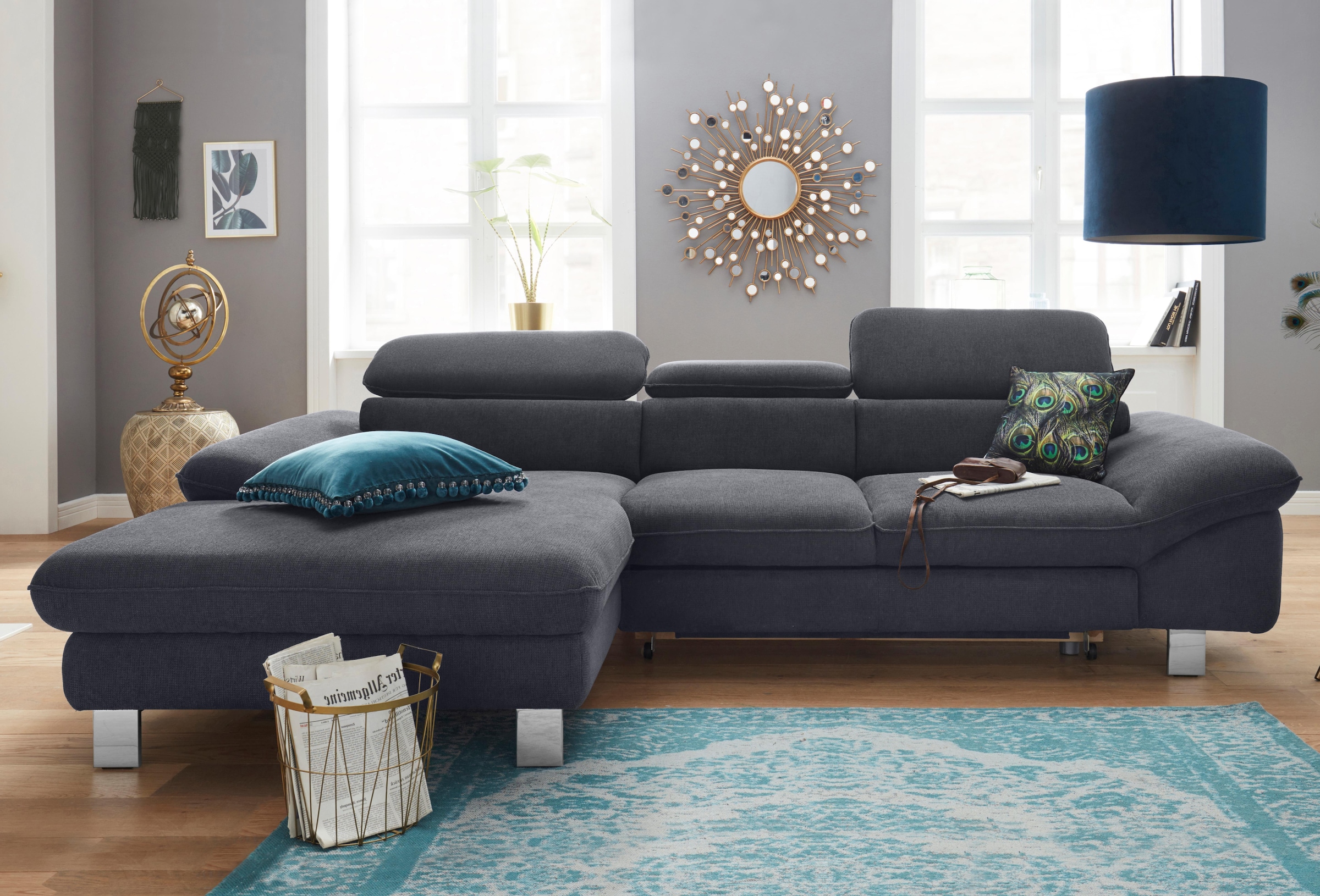 COTTA Ecksofa »Driver L-Form« mit Kopfteilverstellung, wahlweise mit Bettfunktion & Bettkasten