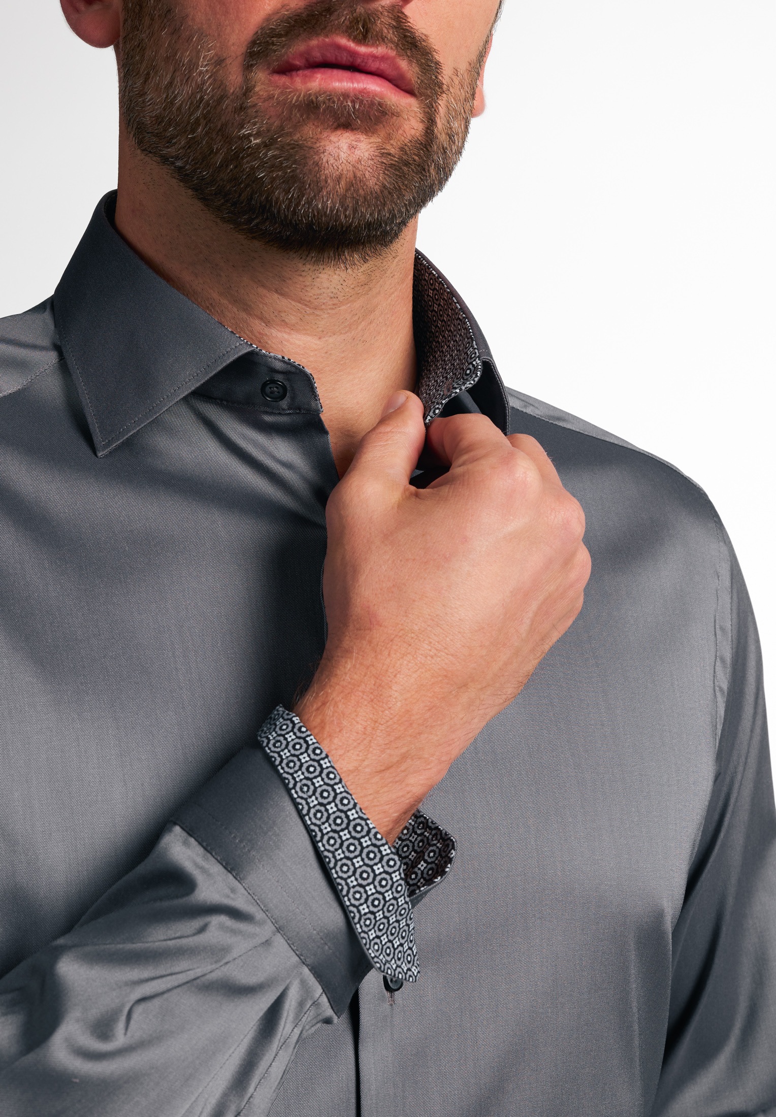 Eterna Langarmhemd »MODERN FIT« EASY IRON (bügelleicht)