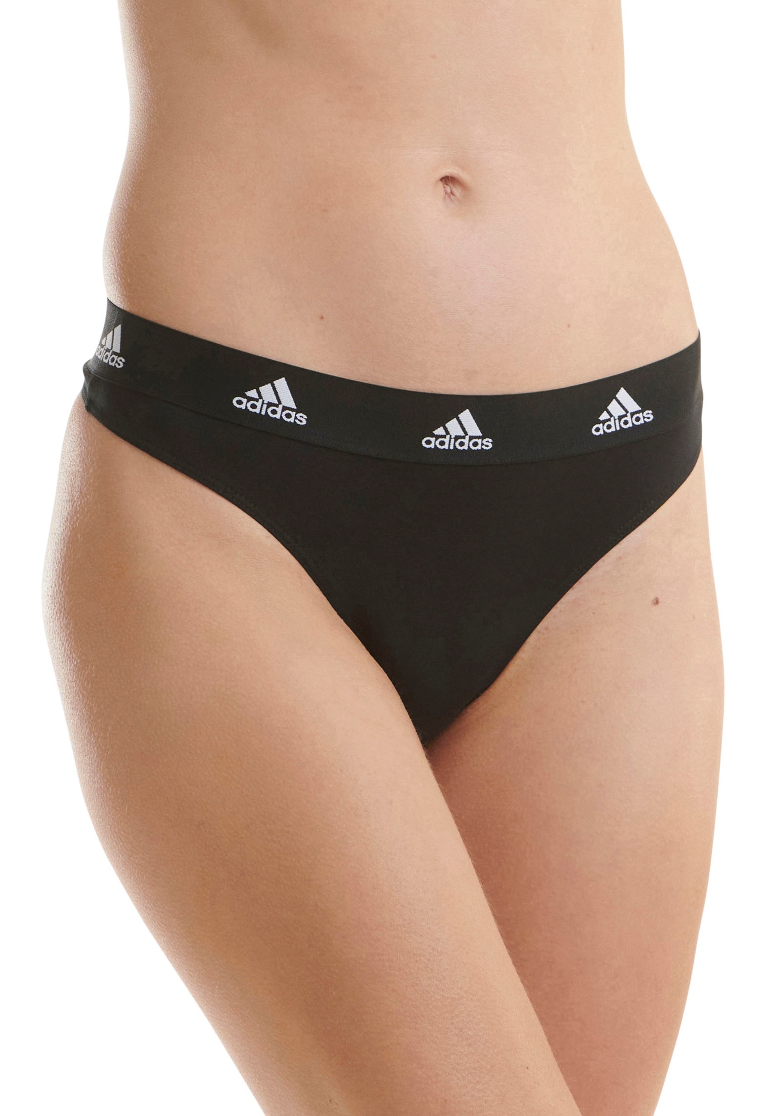 adidas Sportswear Tanga »"Cotton Logo"«, (2er-Pack), mit weichem Tragegefühl