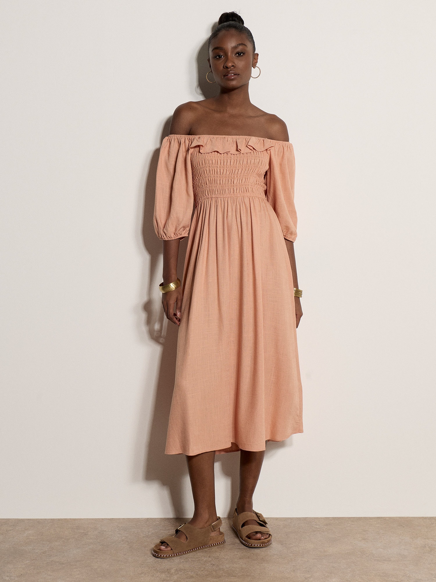 Apricot Maxikleid »Maxikleid« Gerafft