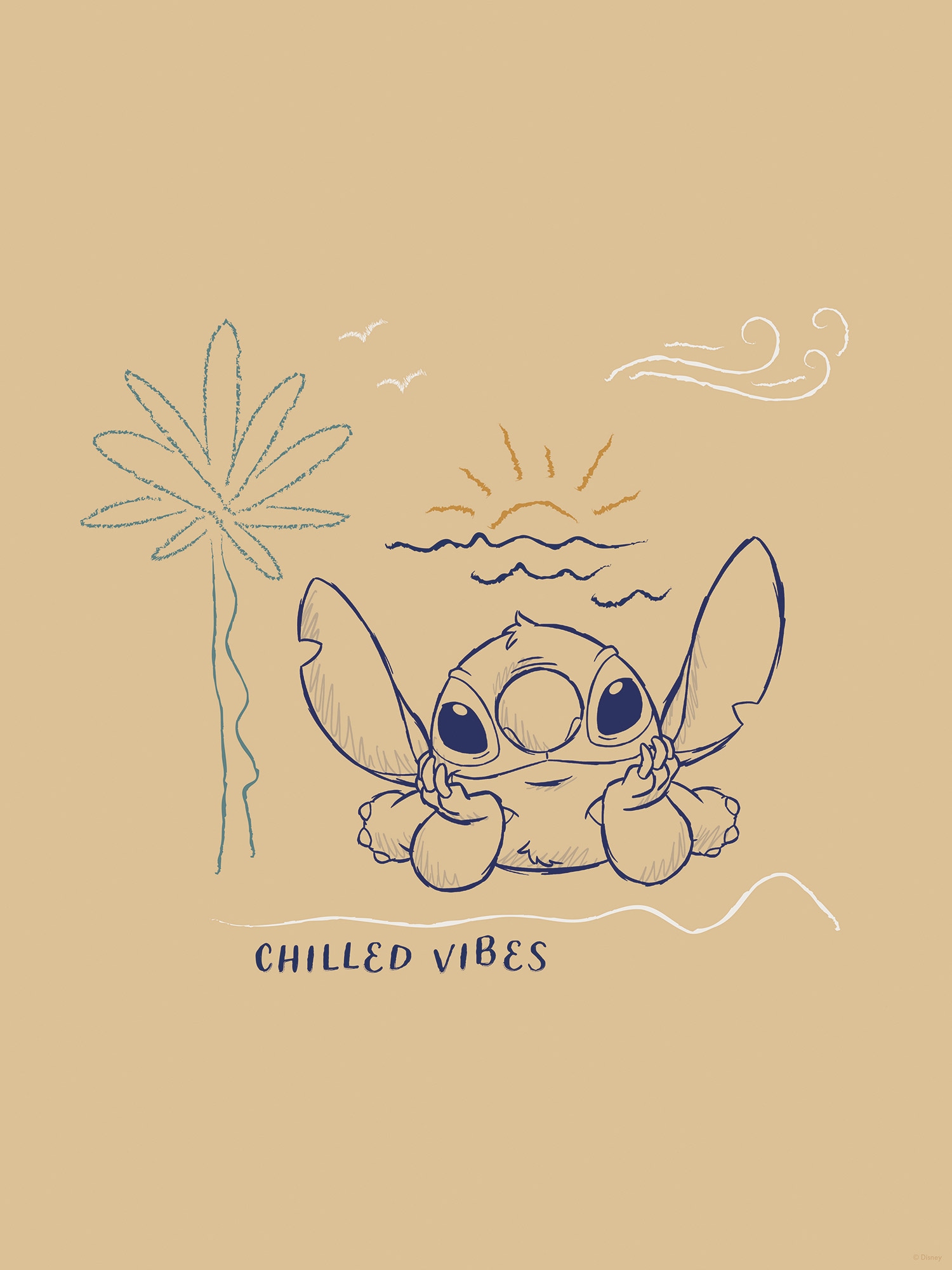 Komar Wandbild »Disney Lilo and Stitch Chilled Vibes«, Disney, (Set, 1 St.), 30 x 40 cm (Breite x Höhe) - Kinderzimmer, Dekoration