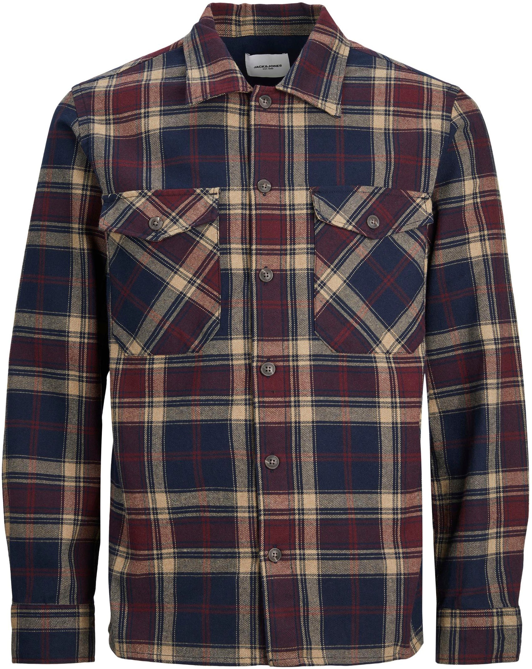 Jack & Jones Langarmhemd »JJEEDDIE OVERSHIRT LS NOOS«