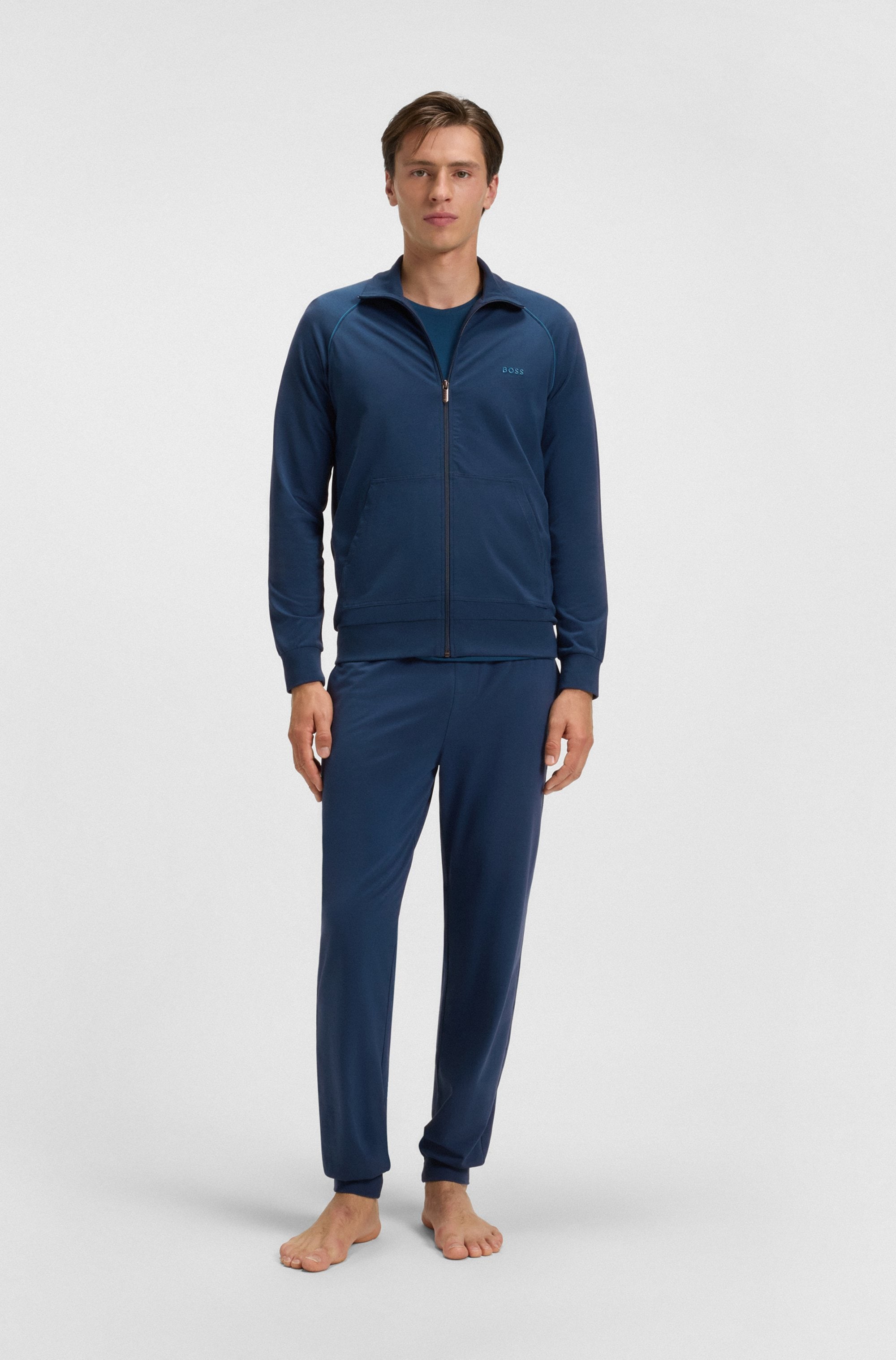 BOSS Sweatjacke »Mix&Match Jacket Z«, mit Kängurutasche