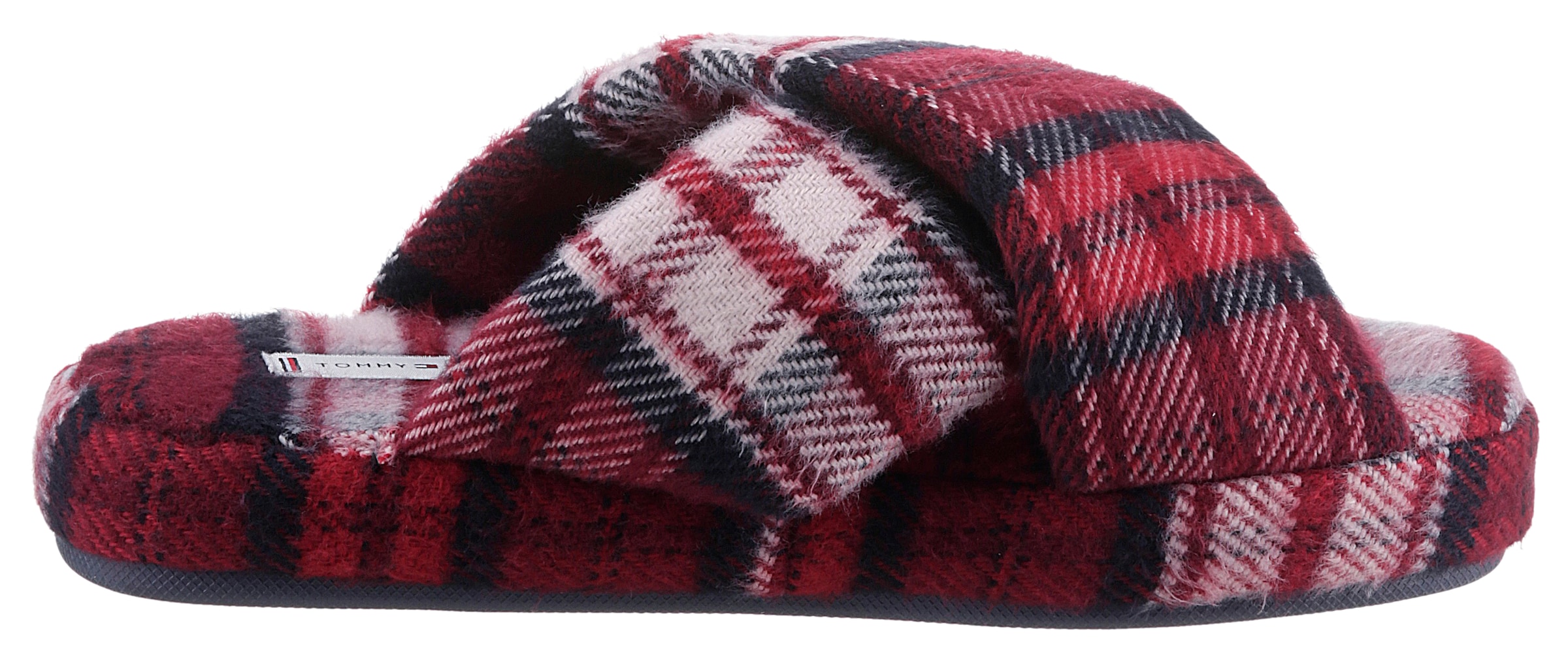 Tommy Hilfiger Pantoffel »TARTAN CHECK HOME SLIPPER«, mit Karo-Muster