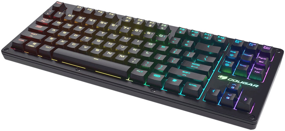 Cougar Gaming-Tastatur »Puri TKL RGB« (Funktionstasten | Multimedia-Tasten | Schutzhülle | USB-Anschluss)
