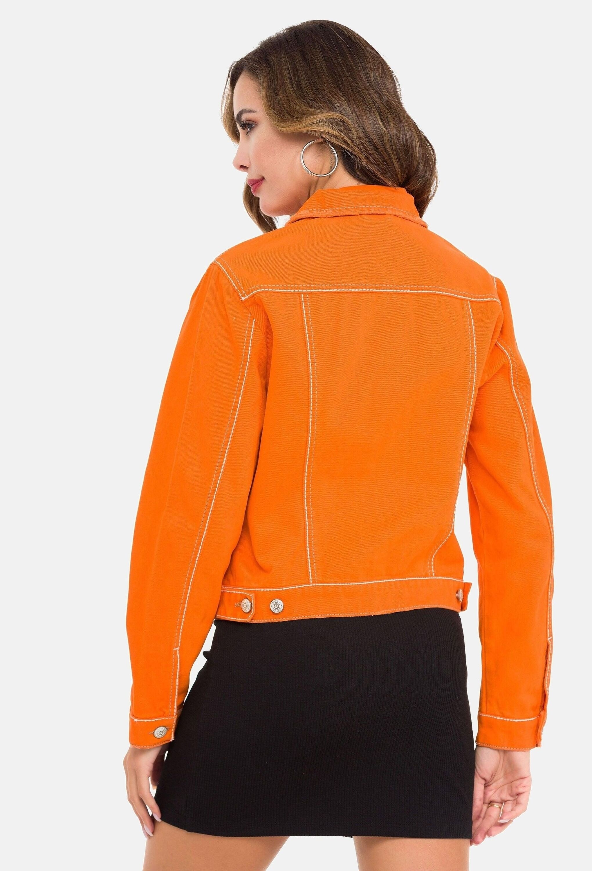 Cipo & Baxx Jeansjacke »Cipo & Baxx Jeansjacke« ohne Kapuze Mit praktischen Brusttaschen, WJ212