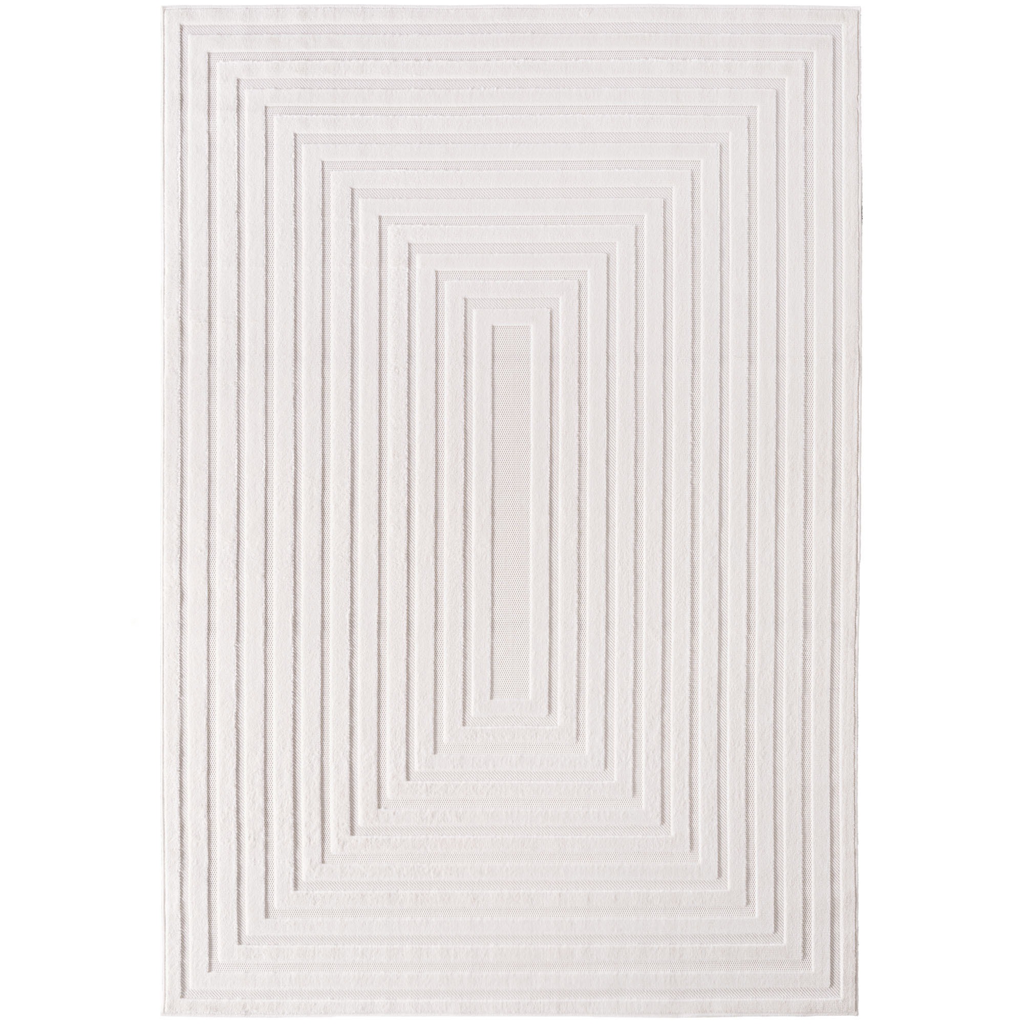 Ayyildiz Teppiche Teppich »DOHA 1653«, rechteckig, 4 mm Höhe, 3D Hoch-Tief-Effekt, leichter Kurzflor, Läufer, In- und Outdoor