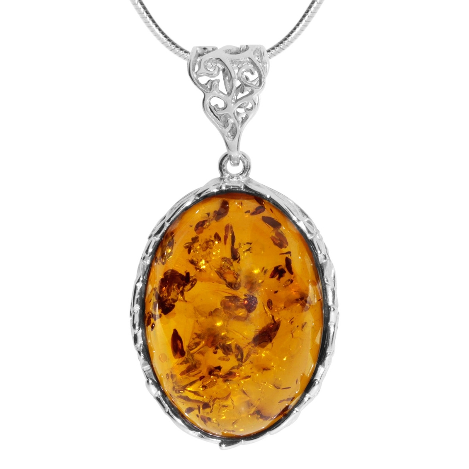 OSTSEE-SCHMUCK Kette mit Anhänger »- Clara - Silber 925/000 - Bernstein«