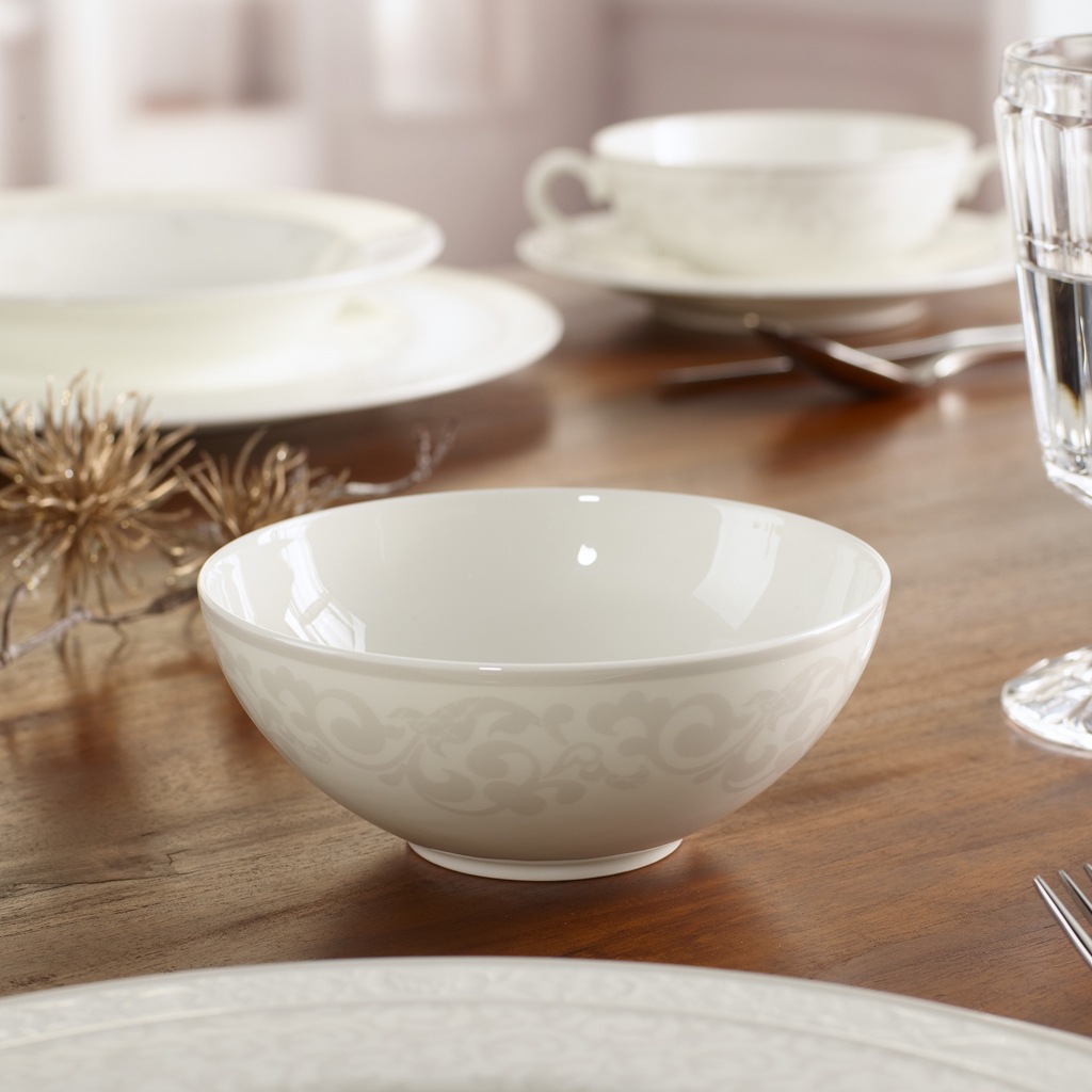 Villeroy & Boch Schale »Dessertschalen Gray Pearl ø 13 cm 6er Set weiß« 6 Spülmaschinengeeignet, Mikrowellengeeignet