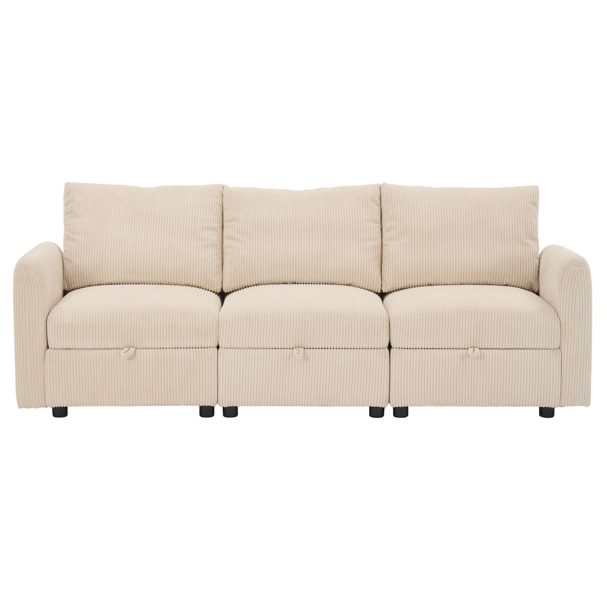 Dorel Home 3-Sitzer »STILHUS Modularsofa mit Stauraum, Breite 220 cm, Cord-Bezug« als Modul oder separat verwendbar - individuell kombinierbar