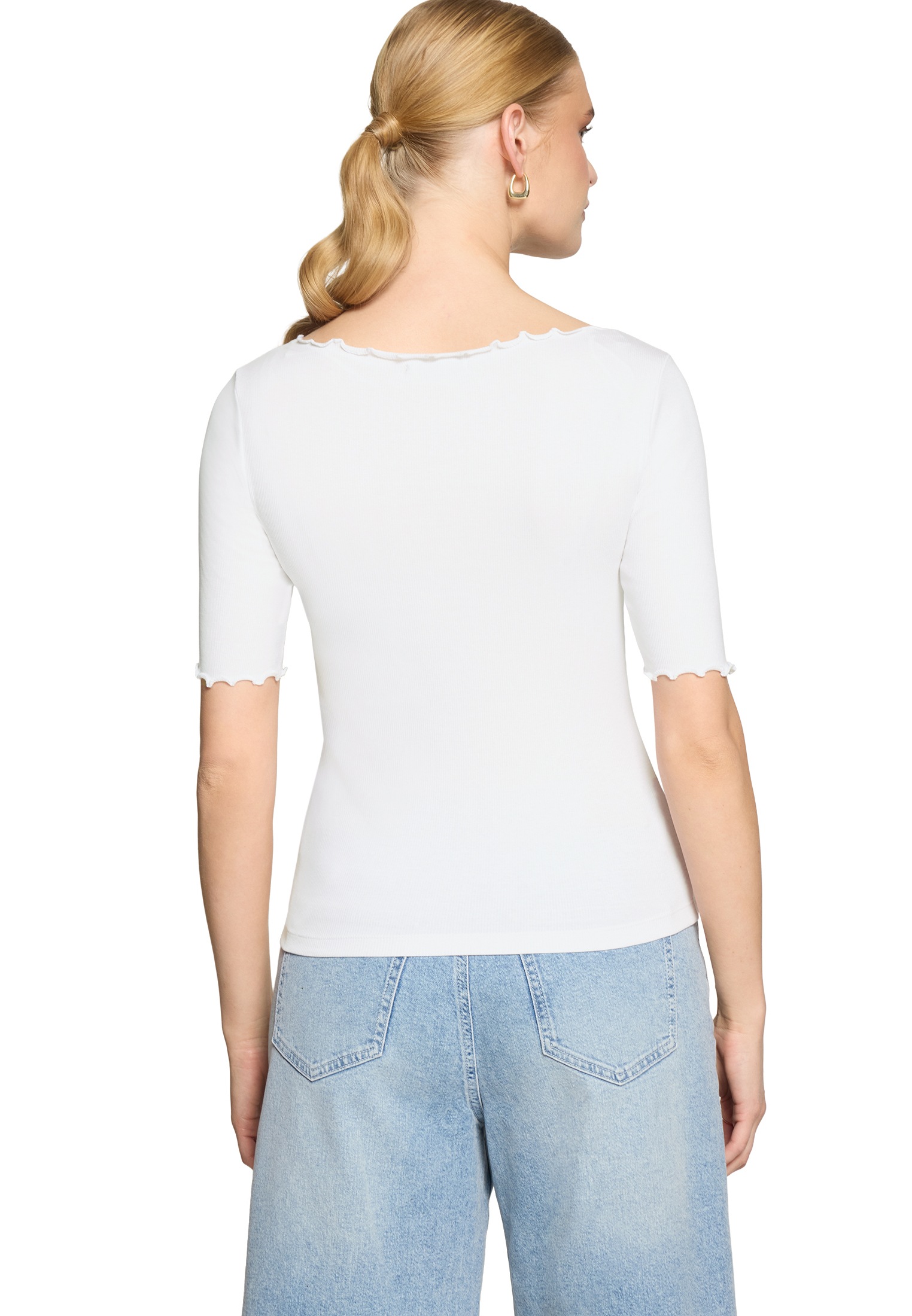 Zero Kurzarmshirt »Halbarm-Shirt mit U-Boot-Ausschnitt«