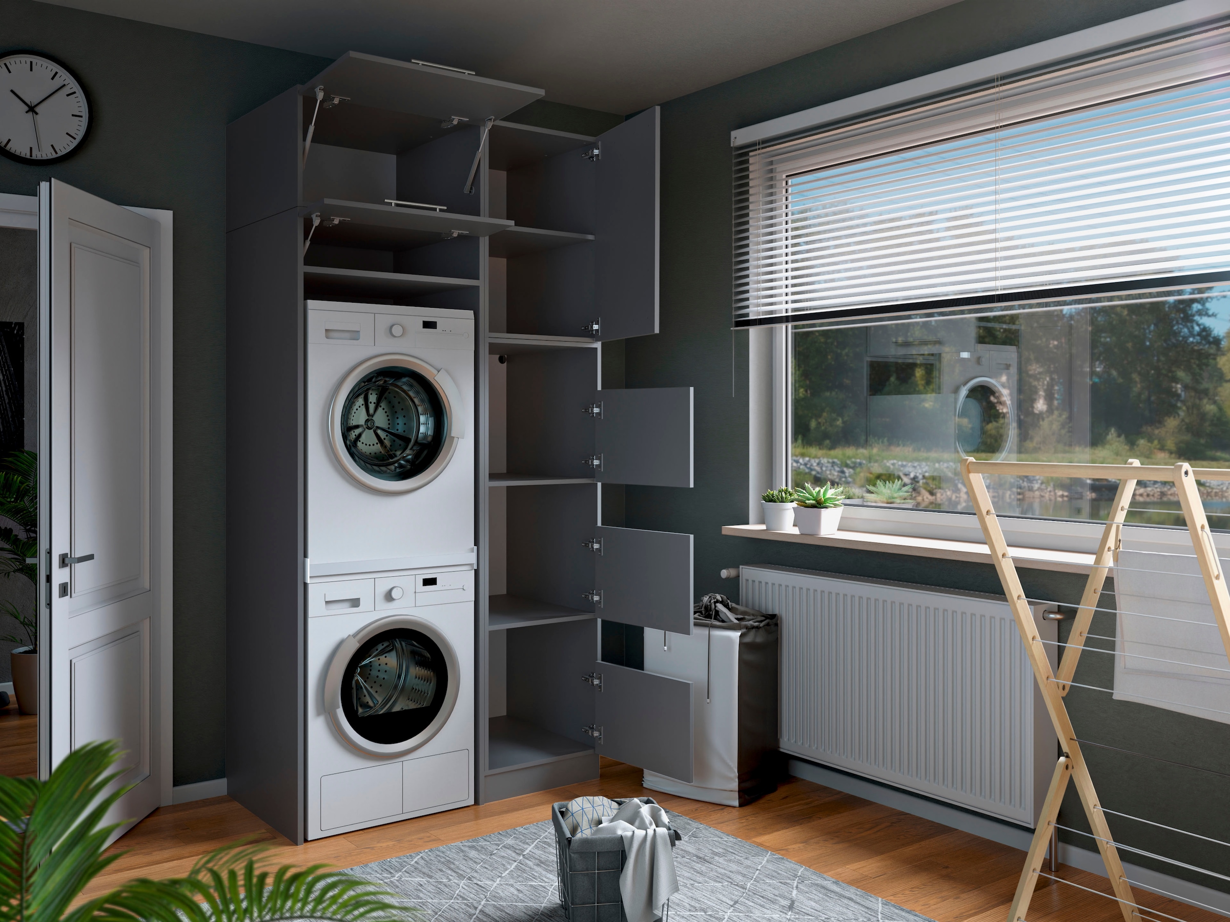 Laundreezy Mehrzweckschrank-Set »Laundreezy, 4-tlg. Mehrzweckschrank-Set B/H/T 118/238/68 cm« 4 Stk. tlg.