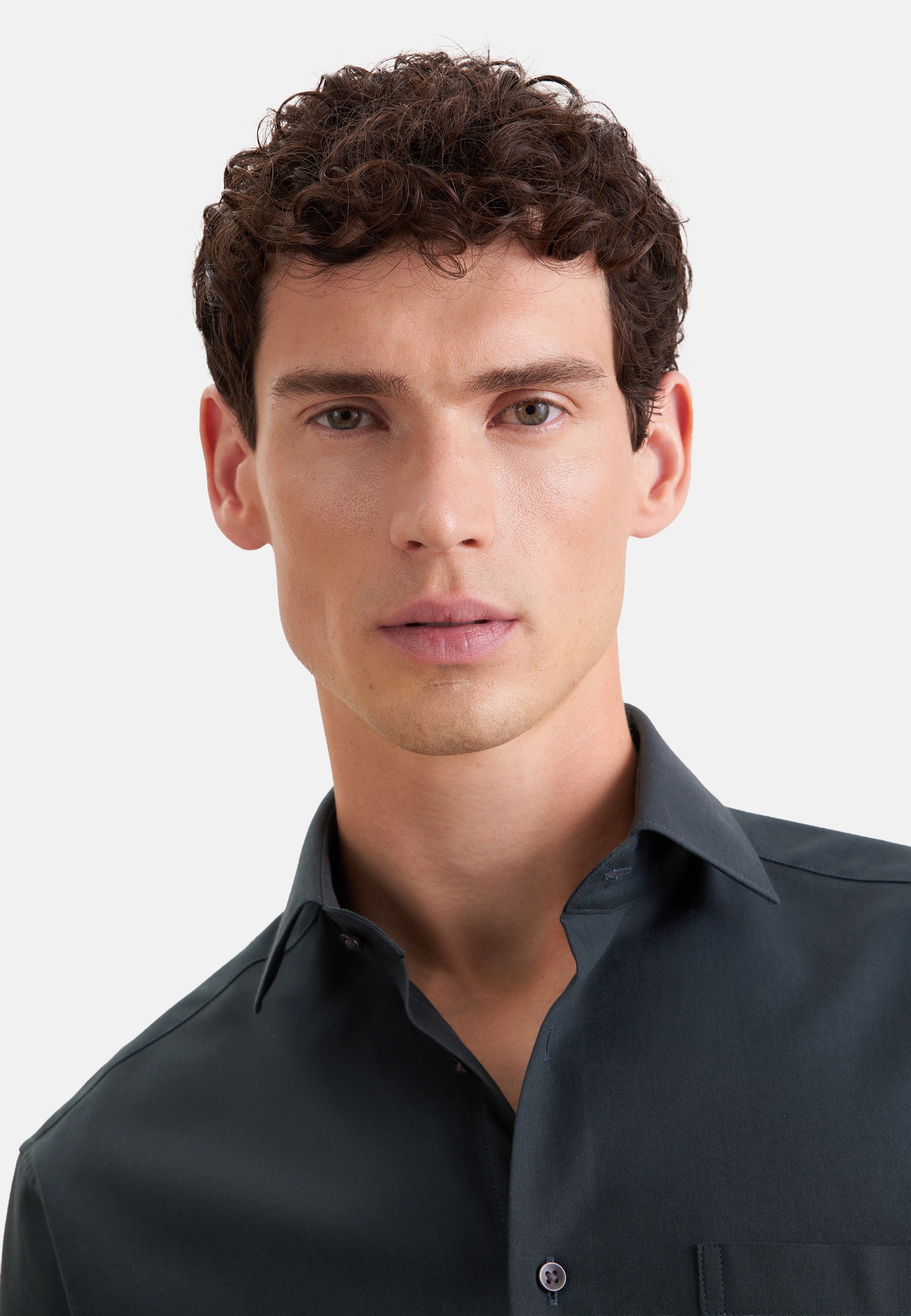 seidensticker Flanellhemd »Schwarze Rose« Comfort 1/1 Kentkragen Uni
