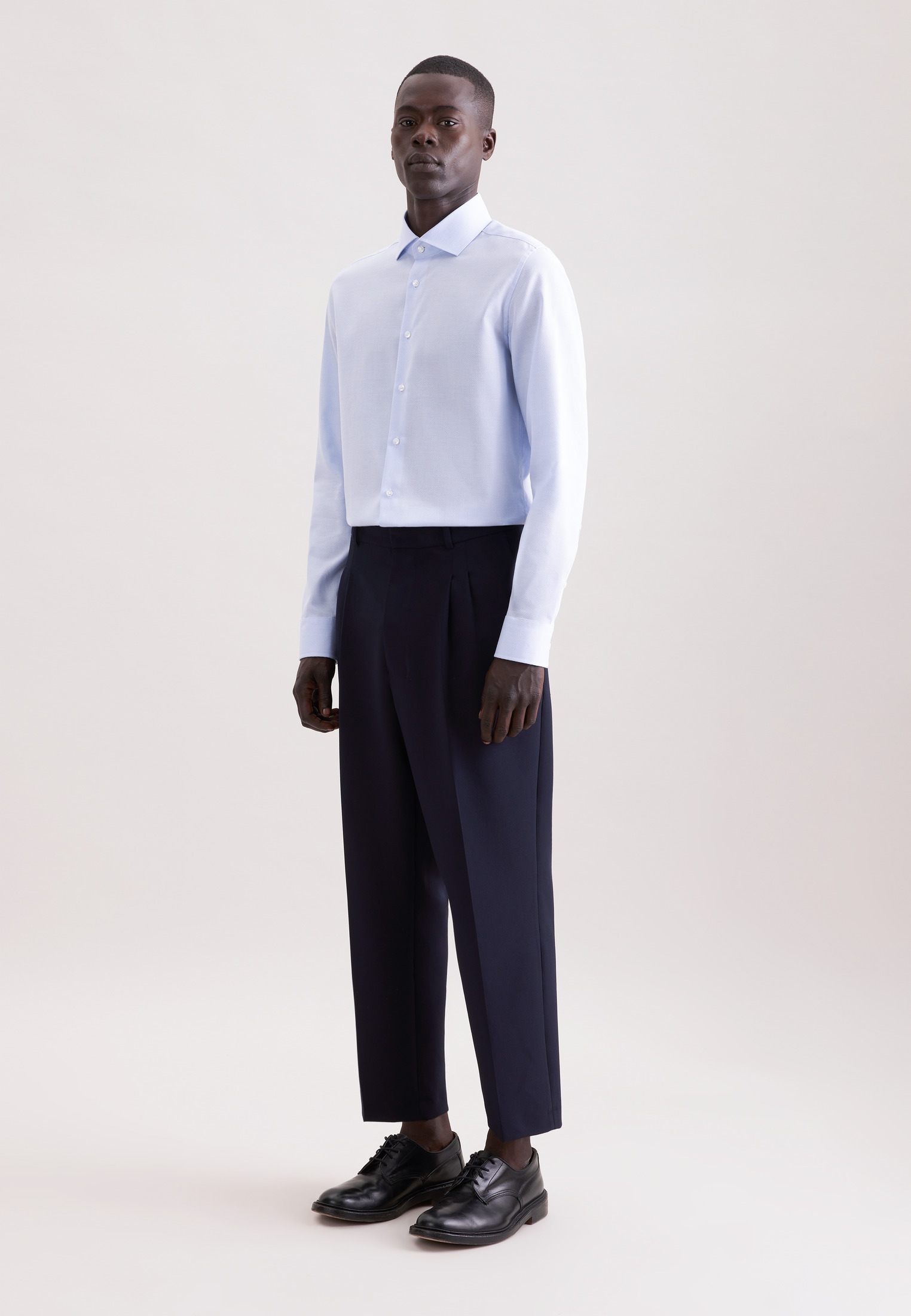 seidensticker Businesshemd »Schwarze Rose« Slim 1/1 Kentkragen Struktur