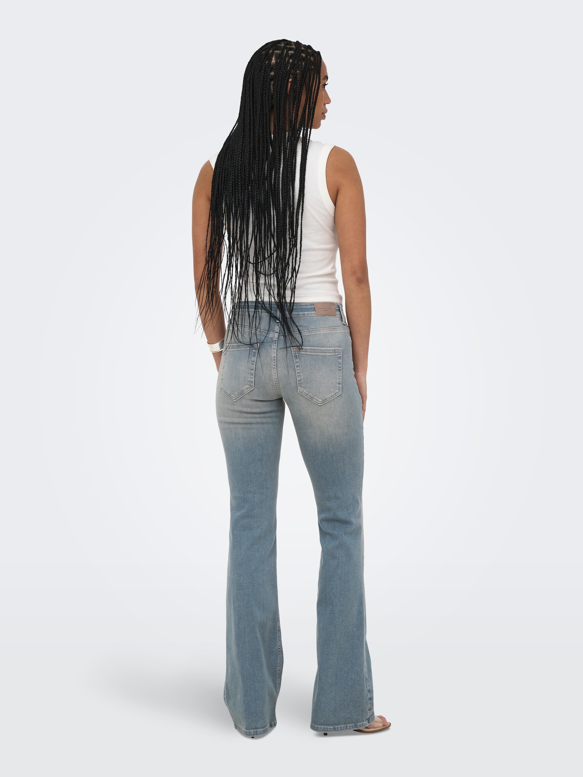 ONLY Bootcut-Jeans »ONLBLUSH MID FLARED DNM REA638« Baumwollmischung, bootcut fit