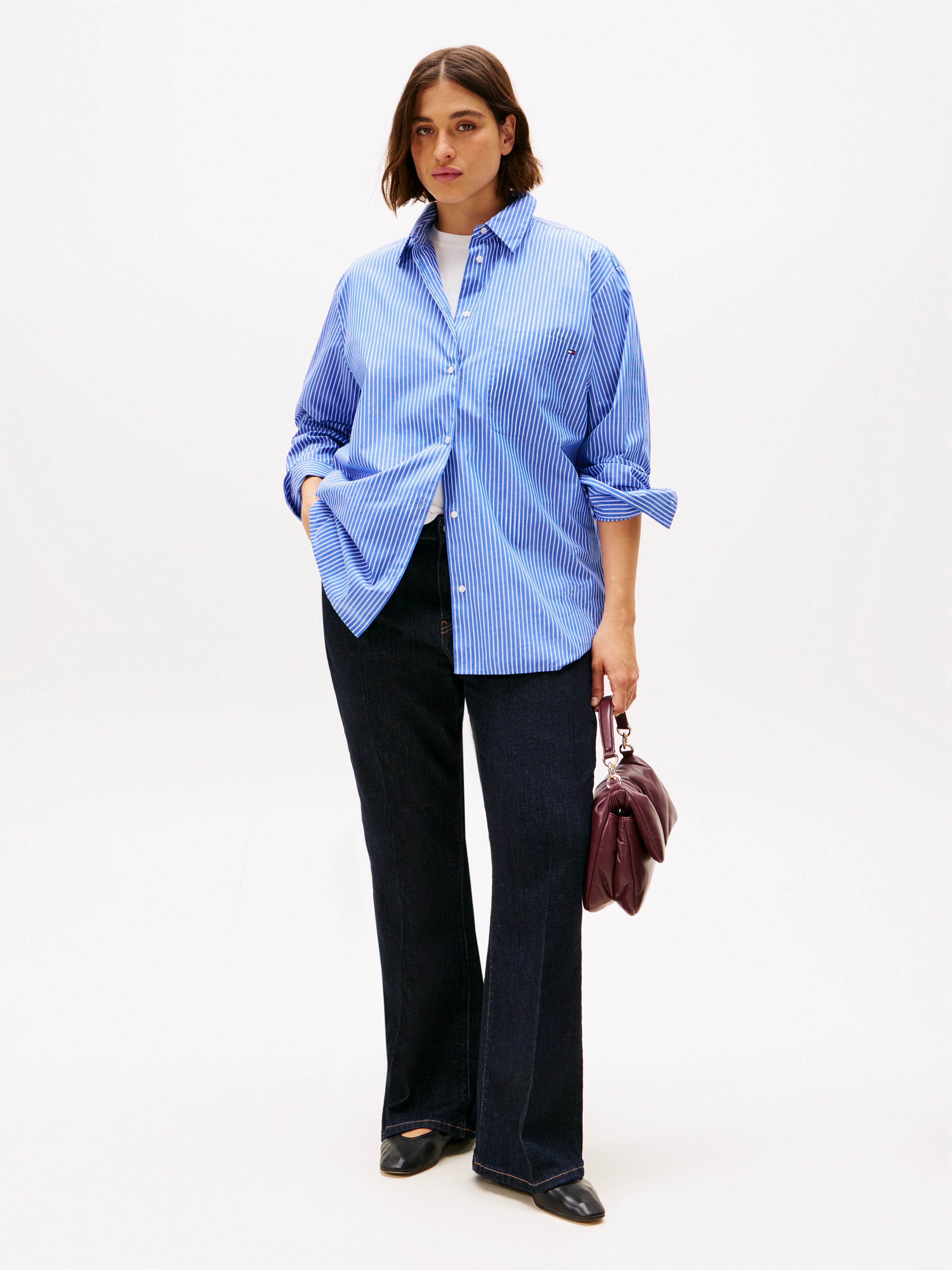 Tommy Hilfiger Curve Bootcut-Jeans »CRV BOOTCUT RW RINSE« in Großen Größen, Five-Pocket-Form