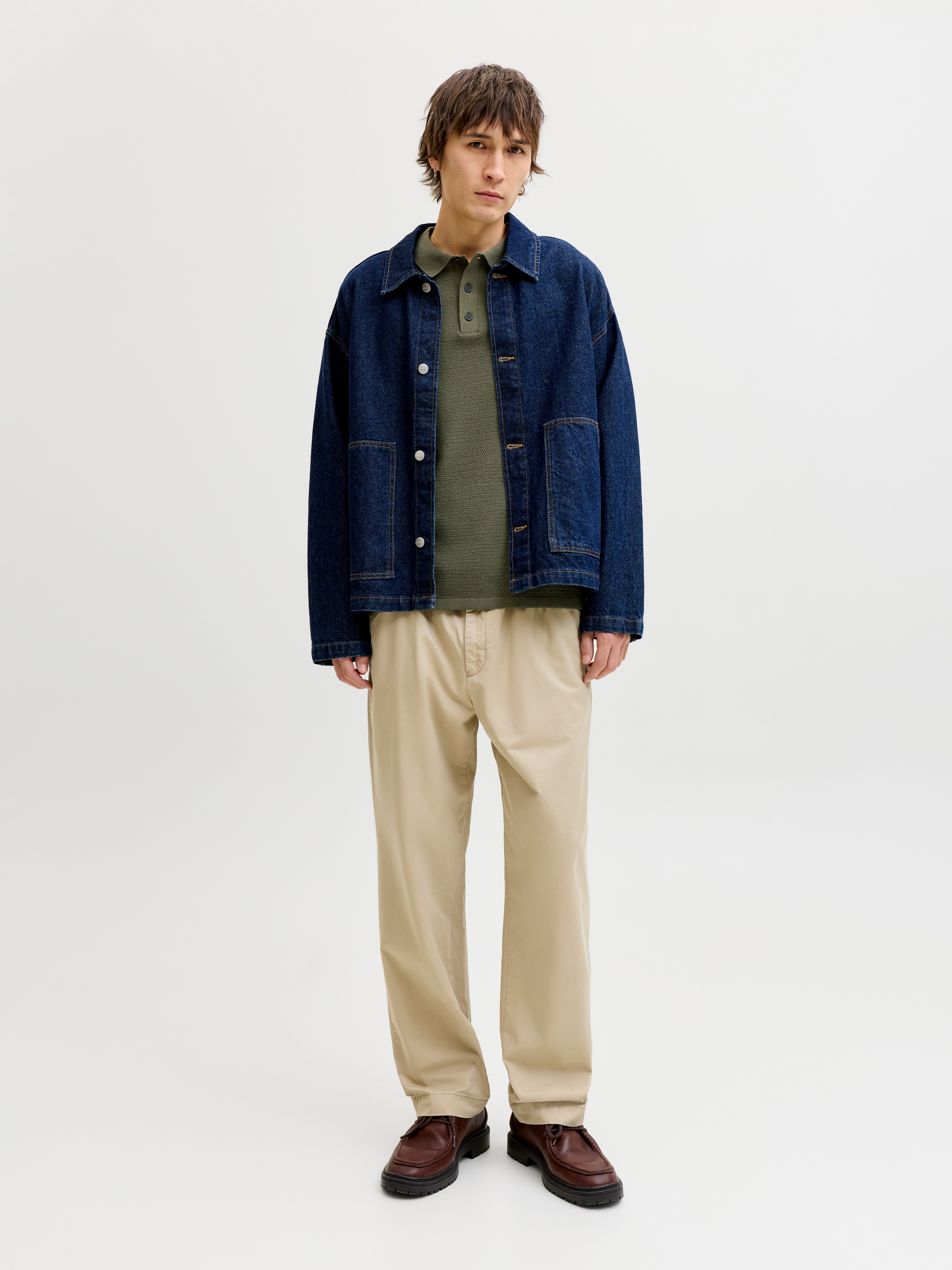 Jack & Jones Kurzarmpullover »JJEGEORGE KNIT POLO SS SN« mit Polo Kragen