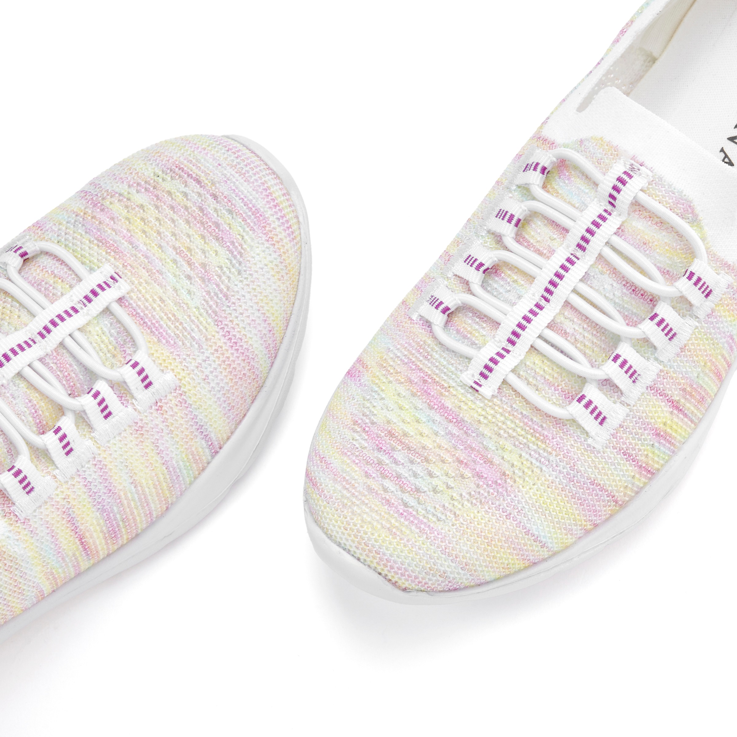 LASCANA Sneaker »Slipper, Halbschuh, leichtes Meshmaterial«  zum Reinschlüpfen mit elastischen Schnürbändern VEGAN