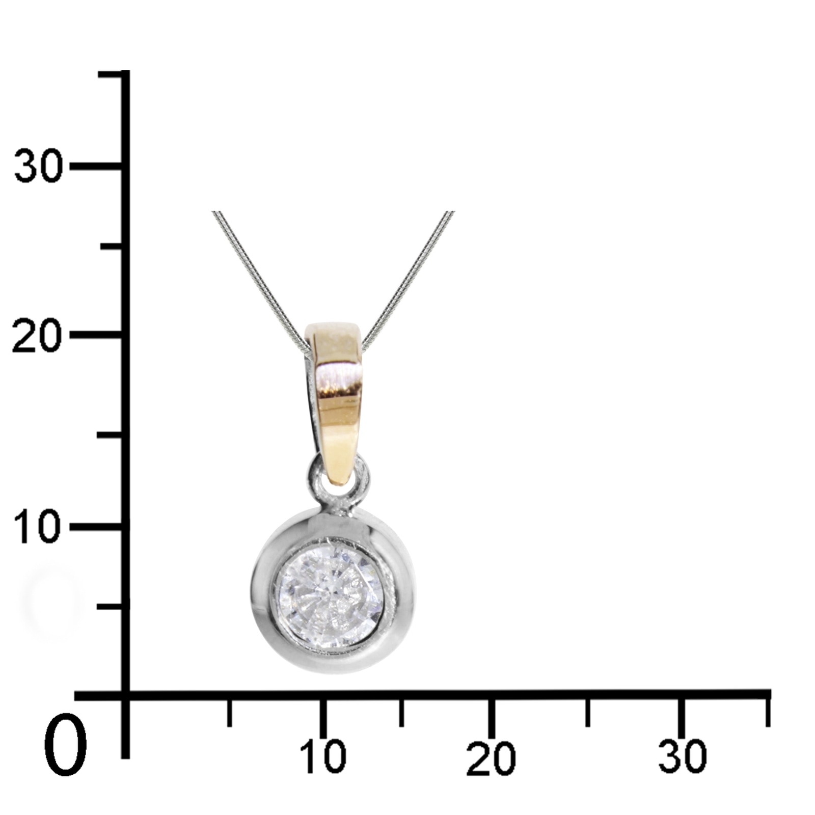 OSTSEE-SCHMUCK Kette mit Anhänger »- Sunny Exklusiv - Silber 925/000 & Gold 585/000 - Zirkonia«