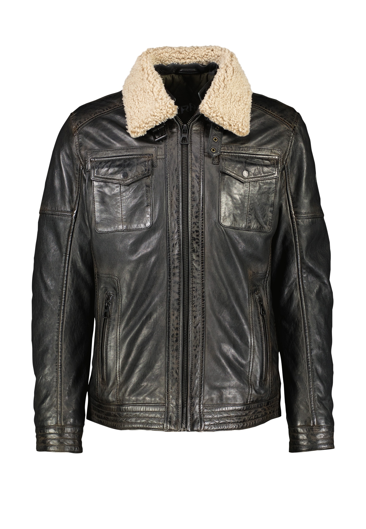 LERROS Lederjacke »LERROS Lederjacke mit abnehmbarem Kunstfellkragen« kaufen