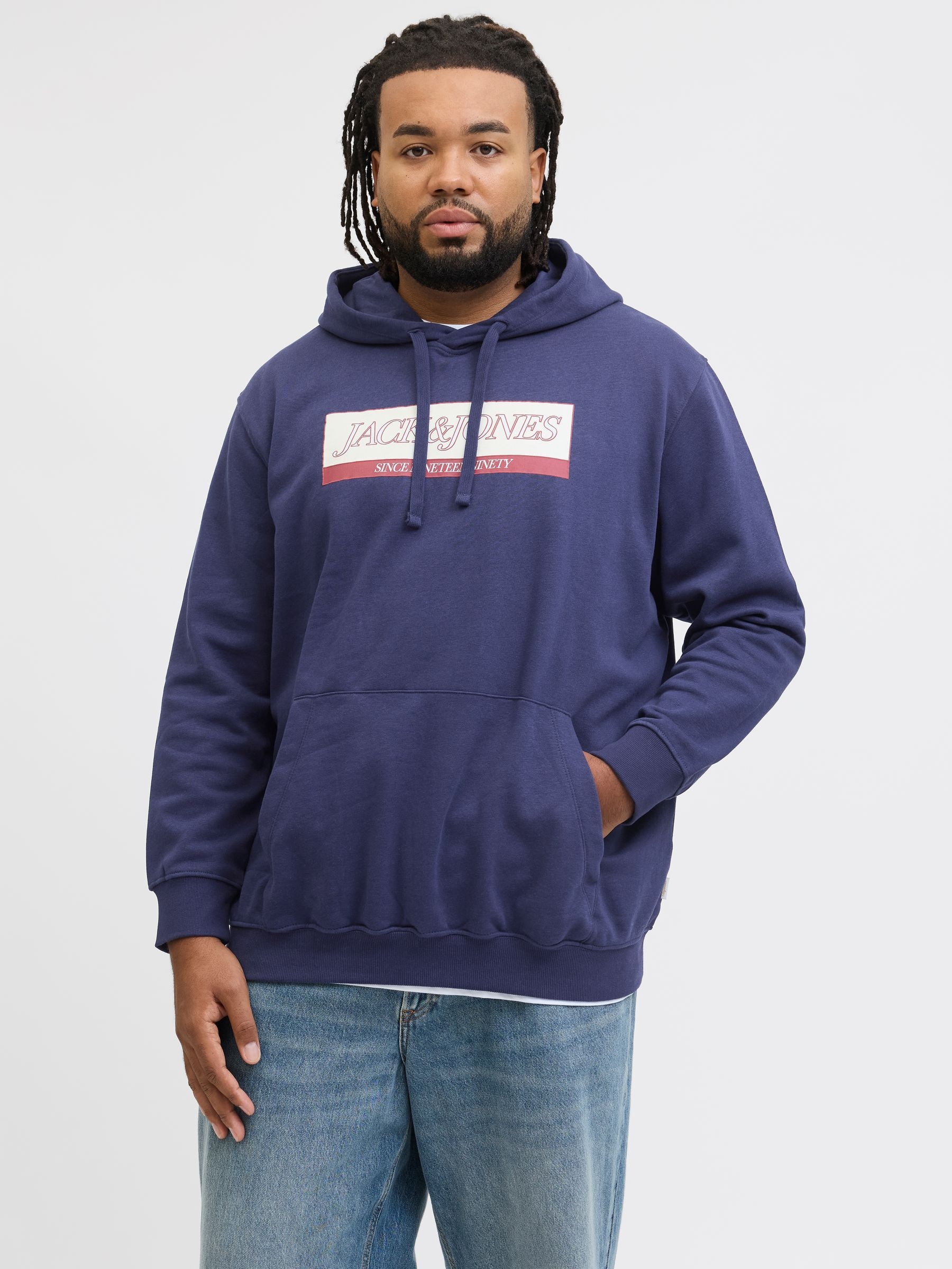 Jack & Jones PlusSize Kapuzensweatshirt »JORINWOOD BLOCK BRANDING SWEAT HOO PLS«
