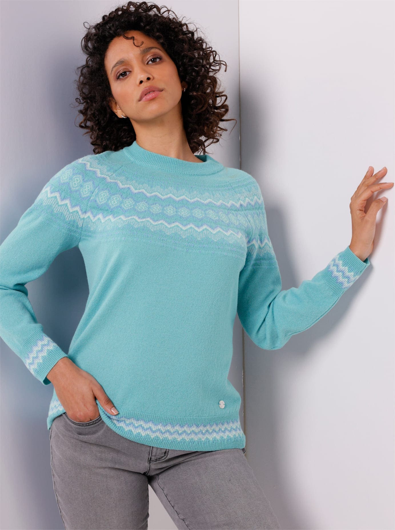 CREATION L PREMIUM Norwegerpullover »Kaschmir-Woll-Pullover«