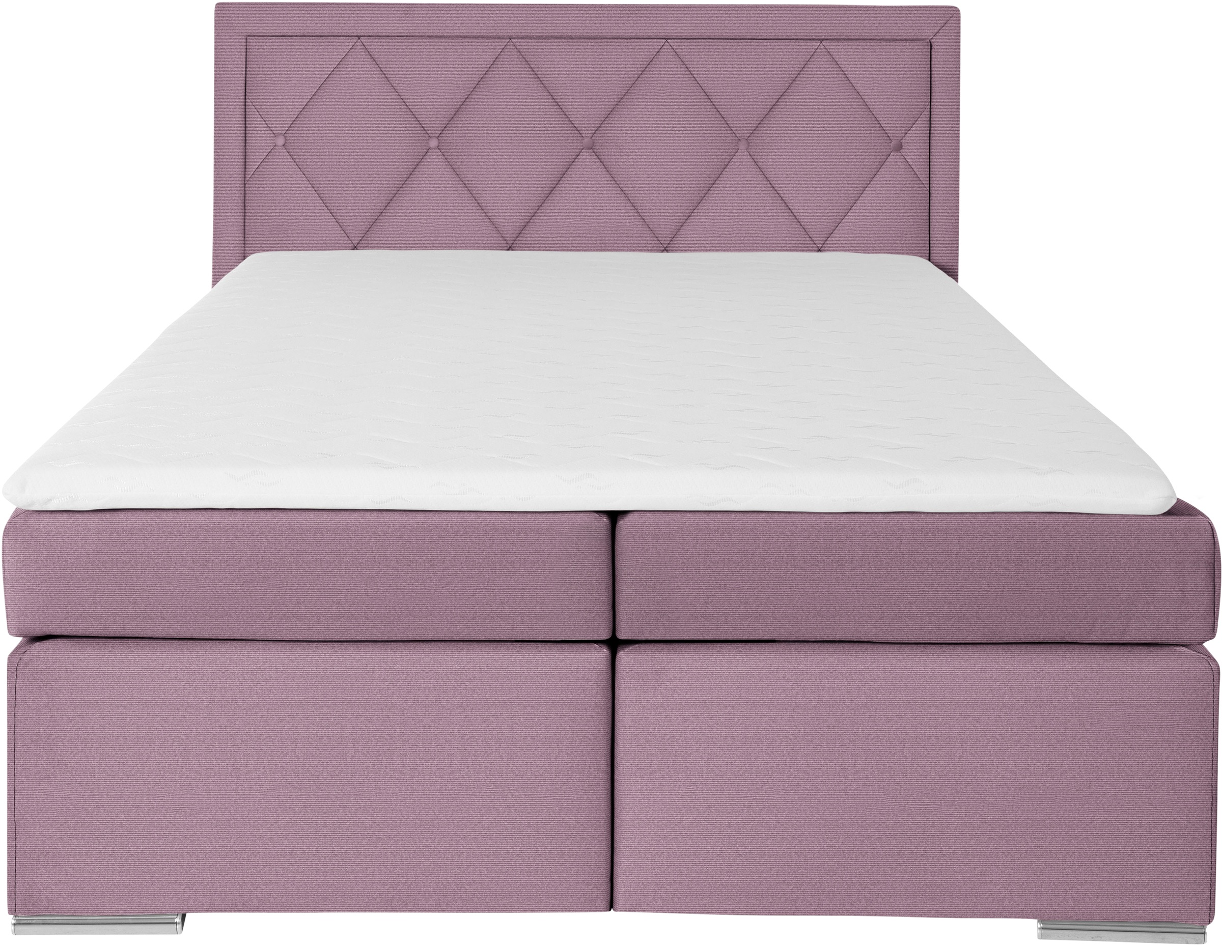 Leonique Boxbett »Alfie, Bestseller, wahlweise mit Bettkasten«, mit Knopfheftung im Kopfteil, H2, H3 und H4 wählbar