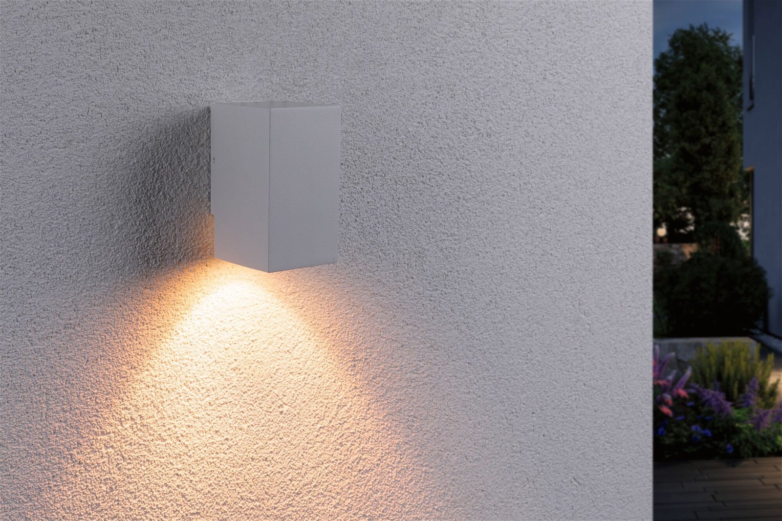 Paulmann LED Außen-Wandleuchte »Flame IP44 eckig 58x103mm 2200K 4W 265lm 230V 75° Metall«, 1 flammig, insektenfreundlich
