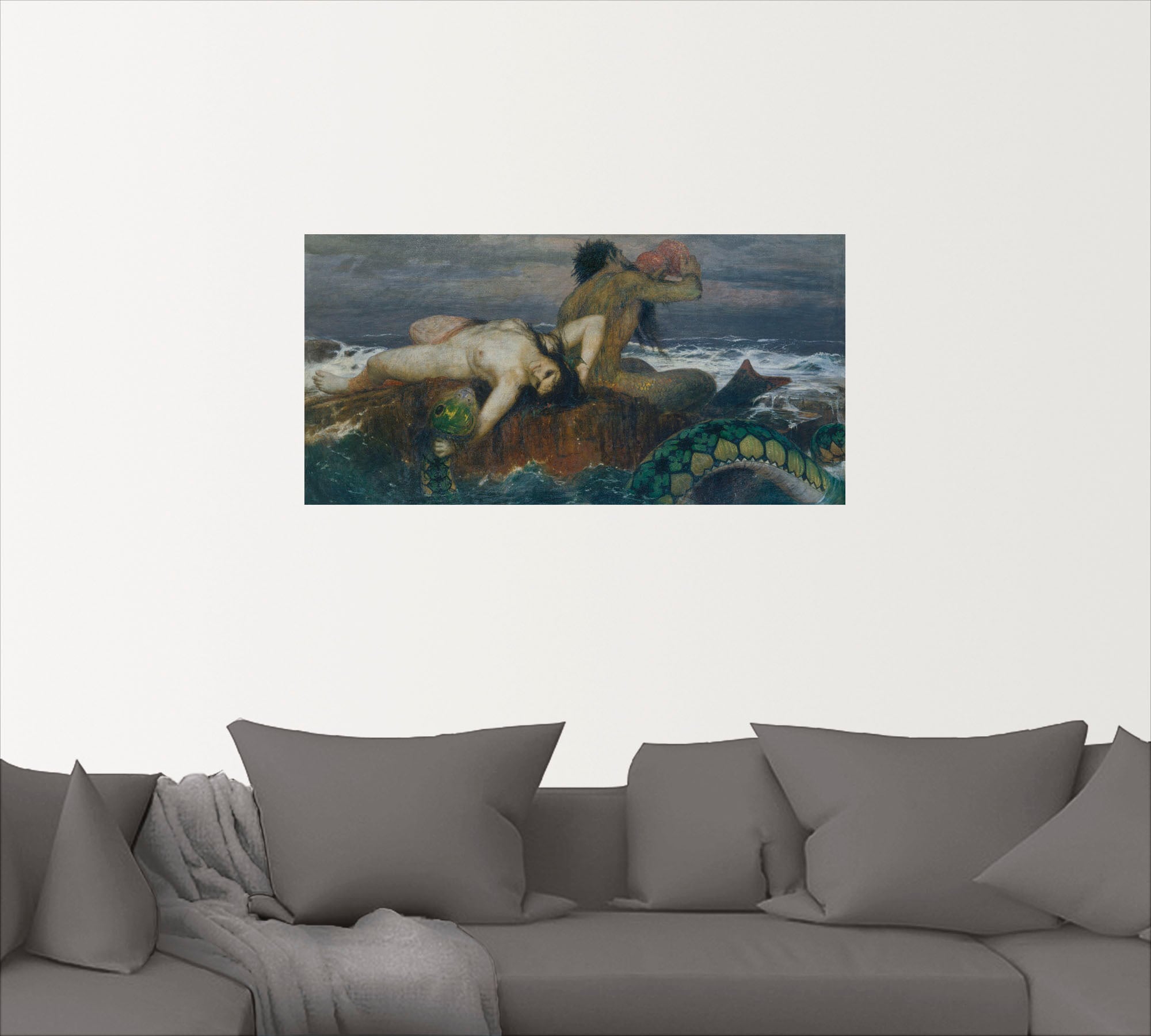 Artland Wandbild »Triton und Nereide. Vor 1874.«, Götter, (1 St.), als Leinwandbild, Wandaufkleber oder Poster in versch. Größen
